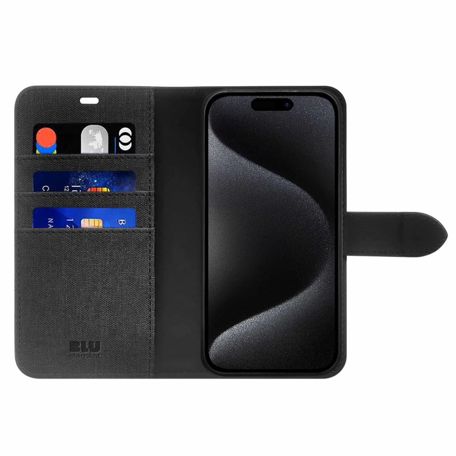 iPhone 16 Plus Magsafe Wallet Case with RFID Protection - Slim Magnetic Phone Cover for iPhone 16+ (Black) | Perfect for Everyday Carry, Travel & Contactless Payments