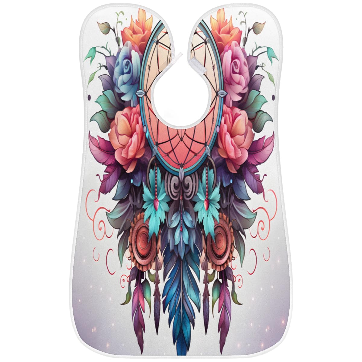 **Dream Catcher Beard Shaving Bib for Men & Women – Waterproof Hair Dye Apron, Makeup Cape, Barber Accessories – Sink Hair Catcher for Trimming, Lineup & Styling (Great Gift for Barbers & Stylists)**    **Perfect for:** Home grooming, salon use, beard trimming, hair dyeing, makeup application, and barbering. Protects clothes and sinks from hair, dye, and shaving cream.