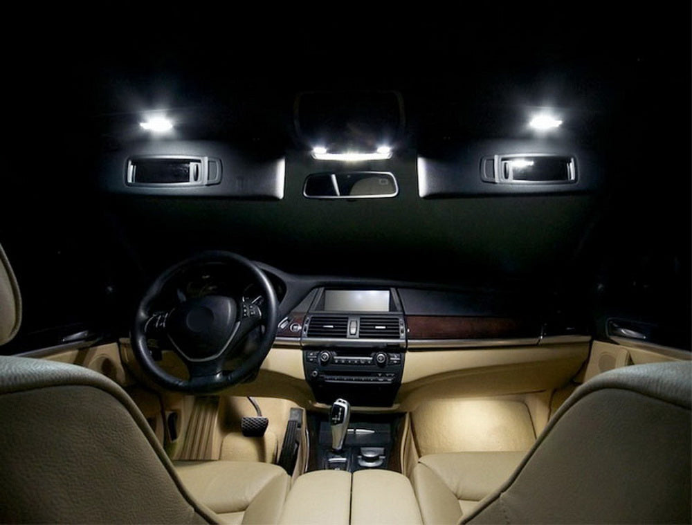 2 Pack White Full LED Sunvisor Vanity Mirror Lights for BMW E88 E93 F32 1 3 4 Series - Premium Interior Lighting Upgrade for Night Driving & Makeup Application