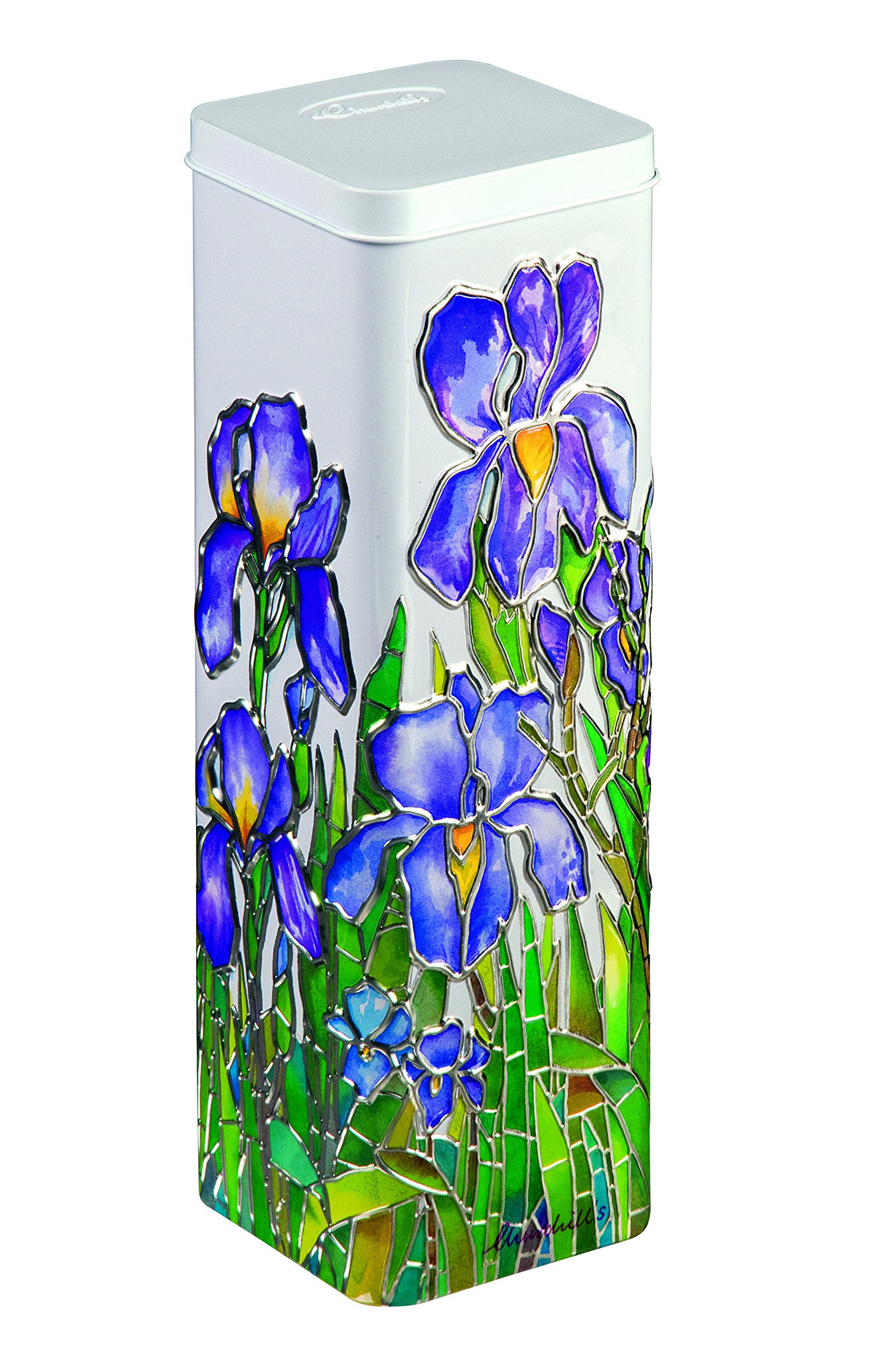 Churchill's Iris Tin with Chocolate Chip Shortbread Cookies 250g/8.8oz - British Made Gourmet Biscuits - Perfect for Tea Time, Gifts & Special Occasions