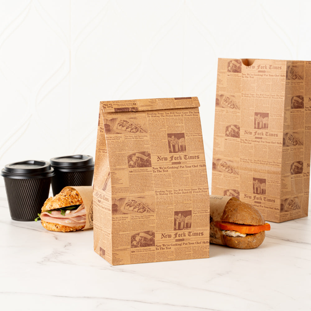 Eco-Friendly Kraft Paper Bags 6lb - 6x3.5x10.75 Inches - 100 Count Bulk Pack - Perfect for Retail Shopping, Gift Wrapping & Party Favors