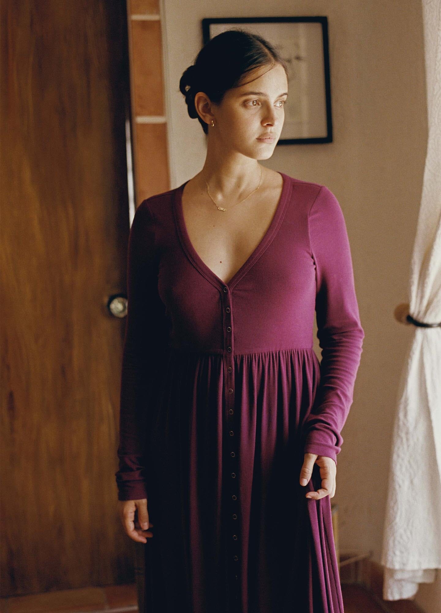 Ultra Soft Ribbed Nursing Dress for Breastfeeding Moms - Comfortable Maternity Wear for Nursing, Lounging & Everyday Use