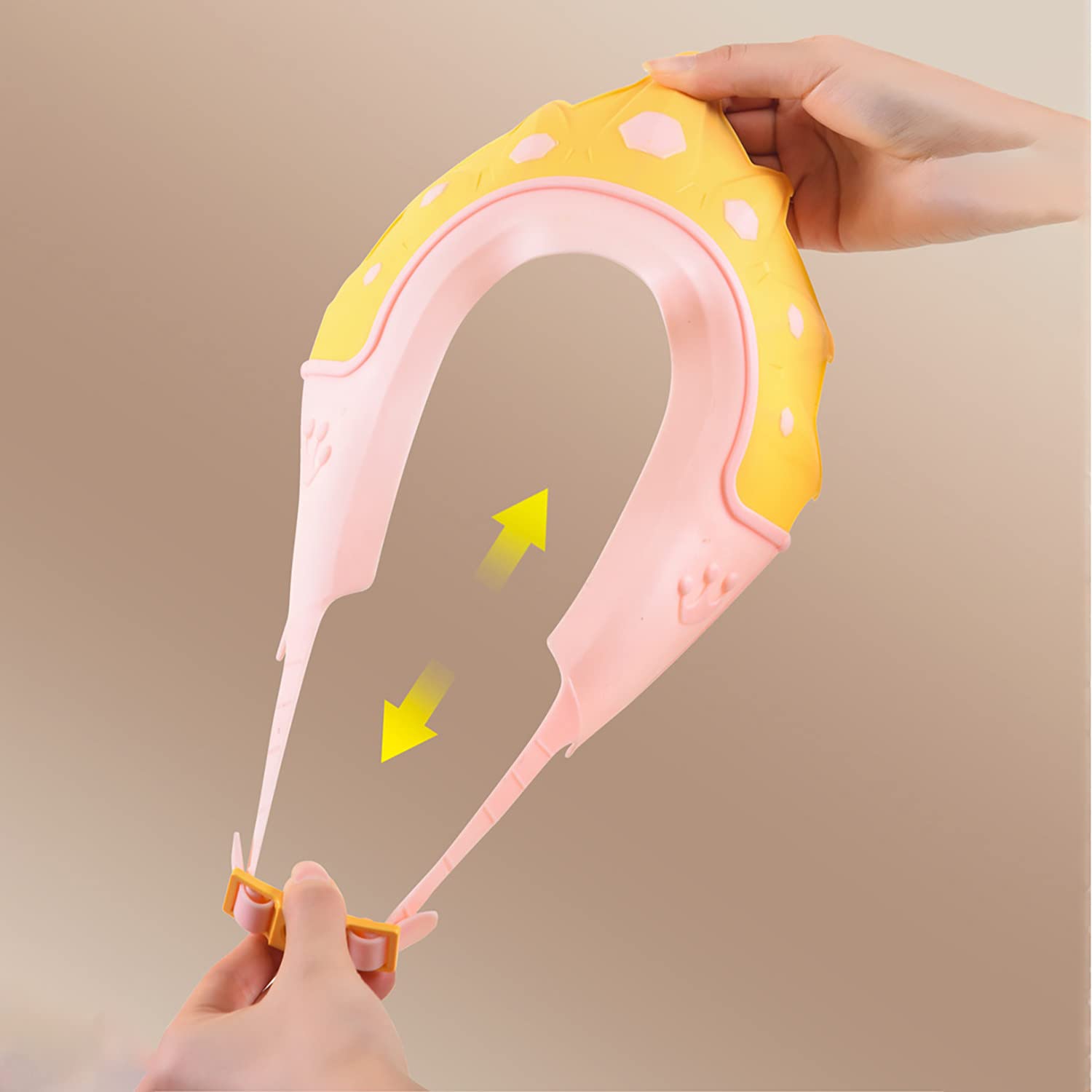 GUCHIGU Adjustable Baby Shower Cap - Soft Bath Visor for Hair Washing Protection - Waterproof Bathing Cap for Toddlers & Kids (Blue, SHP2146A) - Perfect for Bath Time, Hair Wash & Splash Play