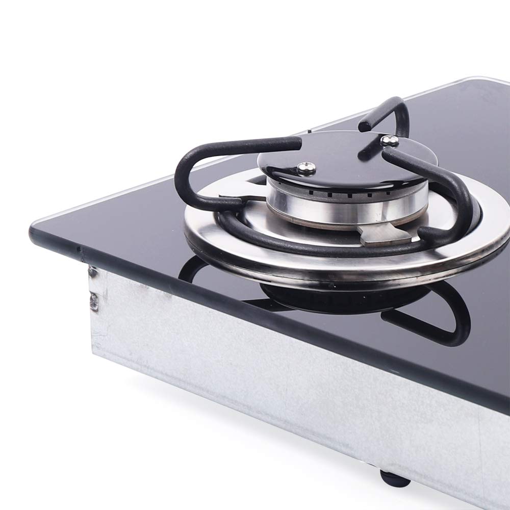 Portable LPG Gas Cooktop Stove for Camping, RV, Boat & Caravan - 2 Burner with Tempered Glass Lid & Sink - Outdoor Cooking Solution for Backpacking, Picnics & Road Trips