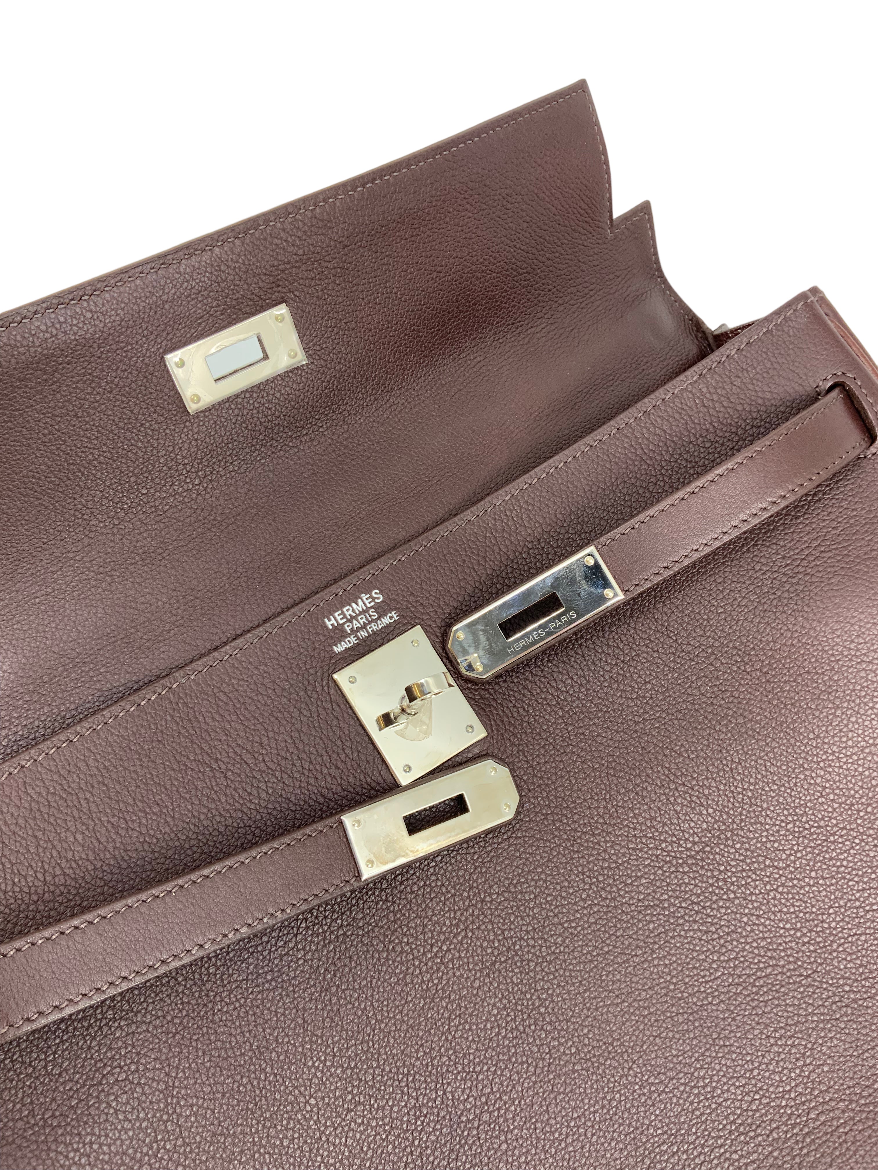 HERMES Clemence Kelly Retourne 35 Bag - Authentic Leather Handbag for Women, Luxury Shoulder Bag, Perfect for Work, Travel & Special Occasions