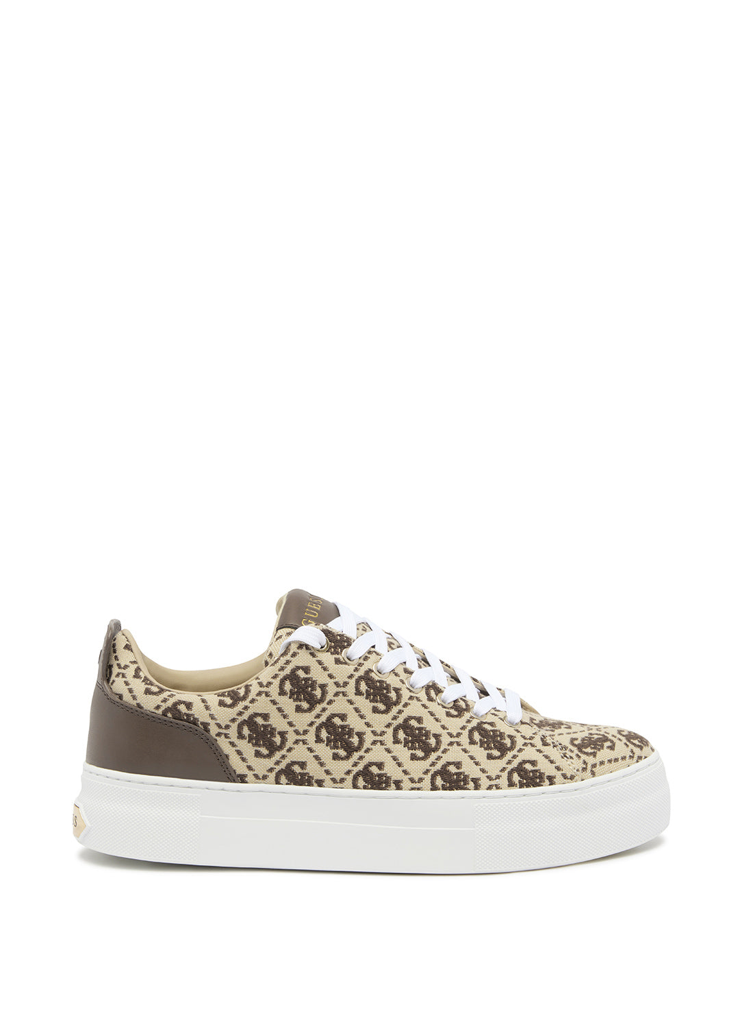 Gianele Brown Logo Low Top Sneakers for Men & Women - Casual Comfortable Walking Shoes for Everyday Wear, Gym, and Outdoor Activities