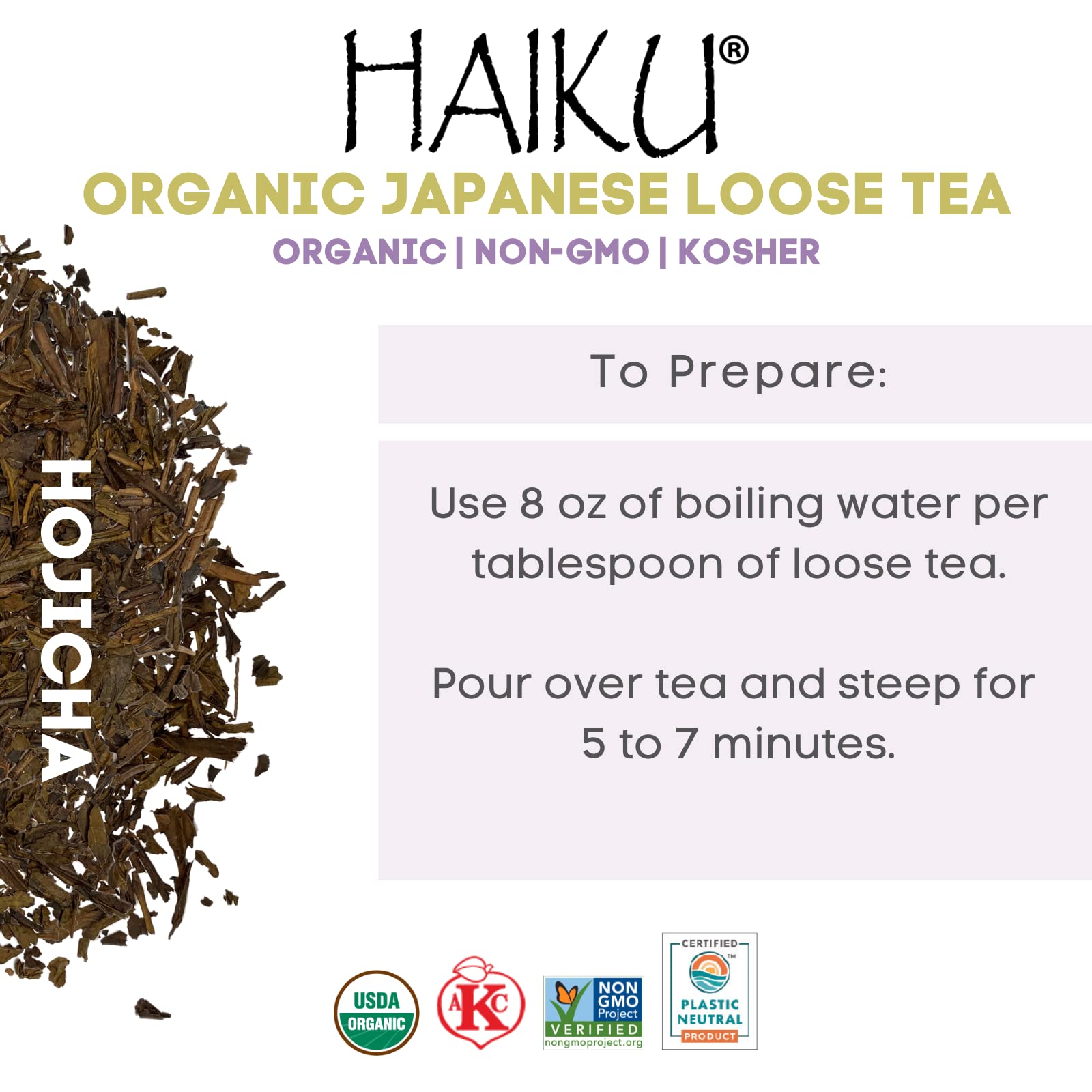Premium Organic Japanese Hojicha Roasted Green Tea Loose Leaf 35oz - USDA Certified, Non-GMO, Kosher - Authentic Product of Japan - Perfect for Relaxation, Afternoon Tea & Gift Giving