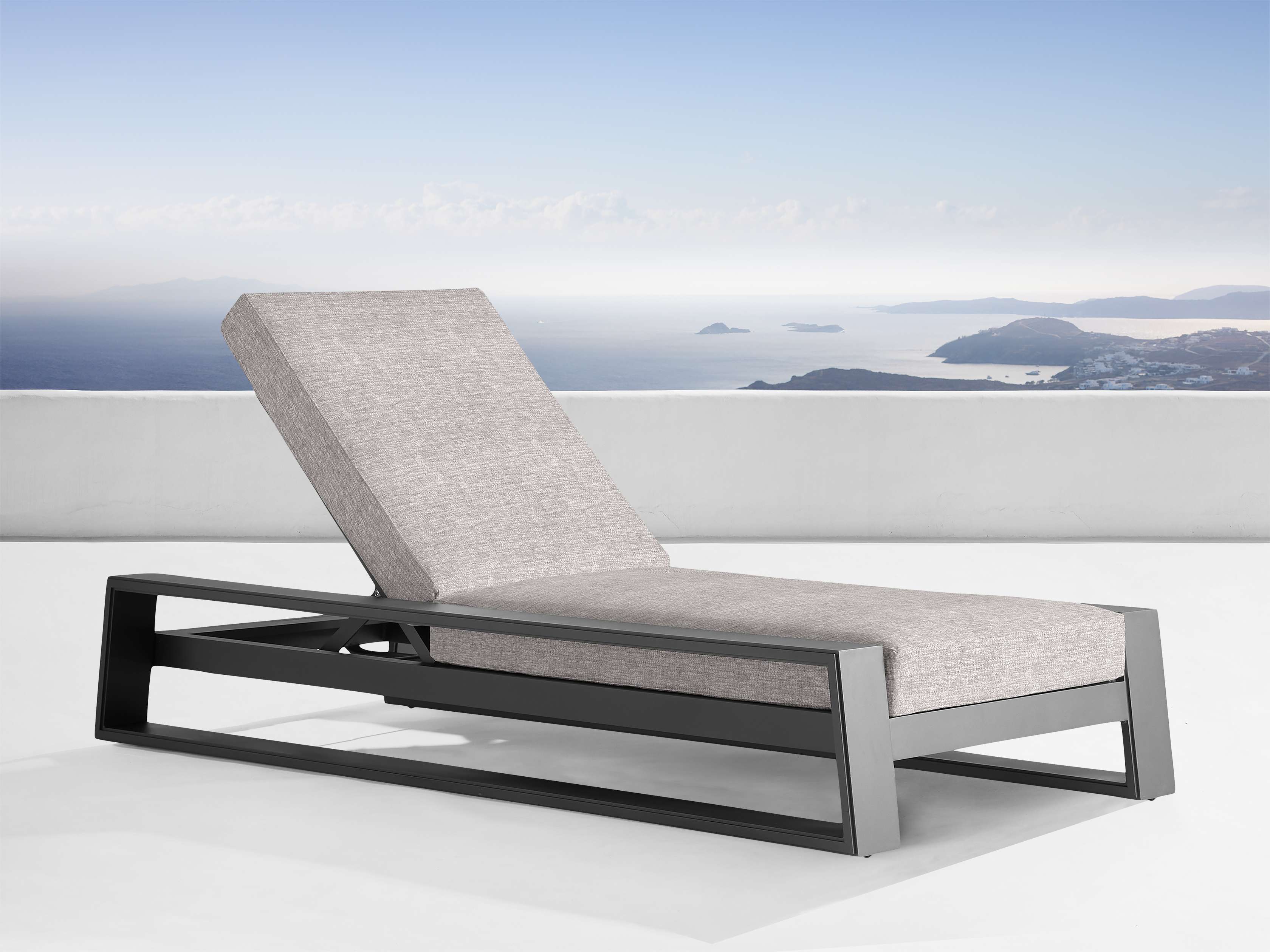 Premium Canyon Outdoor Aluminum Chaise Lounge - Lightweight & Weather-Resistant Patio Furniture for Poolside, Beach, or Backyard Relaxation