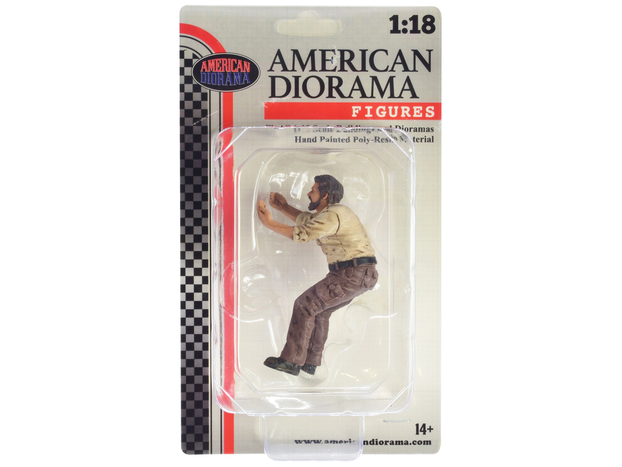 1/18 Scale 4X4 Mechanic Figure - 6 Pack for Diecast Model Cars by American Diorama | Perfect for RC Car Scenes, Off-Road Dioramas & Scale Model Displays