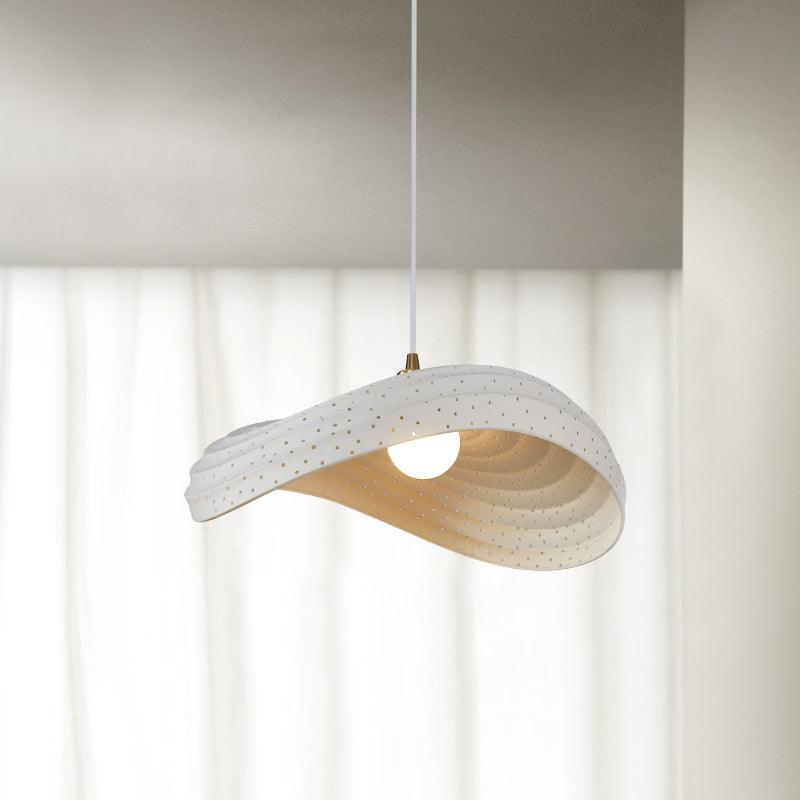 Navicula Modern Pendant Light - Sleek Hanging Chandelier for Dining Room, Kitchen Island & Bedroom Lighting - Adjustable Height & Dimmable LED Bulb Included