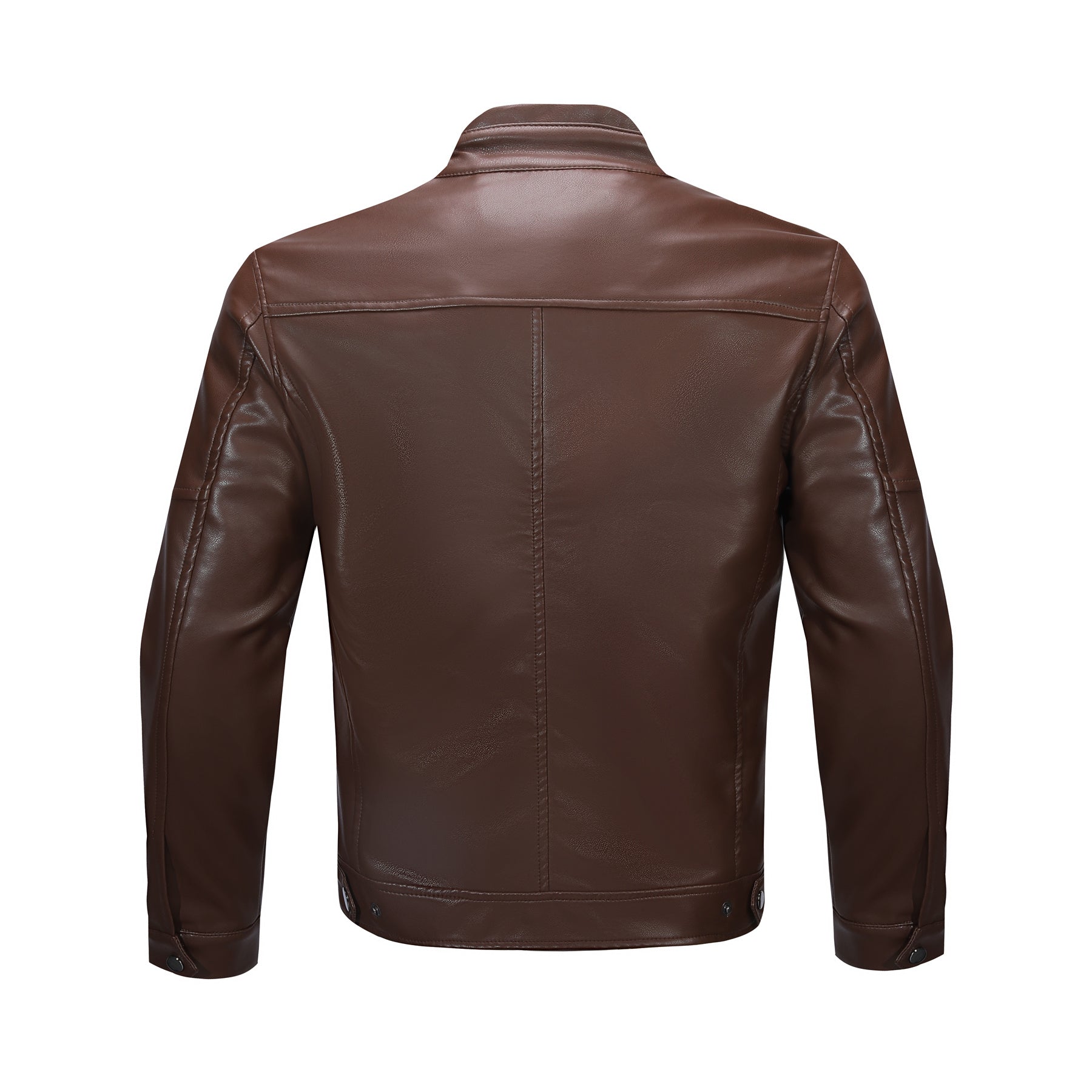 Men's Brown Leather Jacket - Casual Zip-Up Motorcycle Outerwear for Bikers & Fashion | Perfect for Riding, Daily Wear & Outdoor Adventures