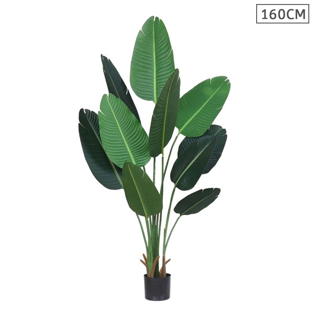 160cm Artificial Banana Tree Plant - Realistic Fake Indoor Faux Greenery for Home, Office, and Hotel Decor - Perfect for Living Room, Patio, or Lobby Decoration