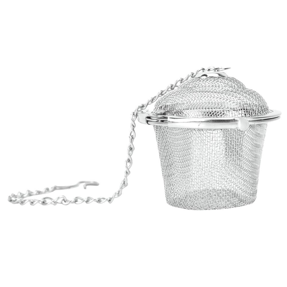 Premium Stainless Steel Tea Strainer Ball with Chain - Fine Mesh Infuser for Loose Leaf Tea, Herbs & Spices - Ideal for Brewing Tea, Making Soup & Infusing Flavors at Home or Office