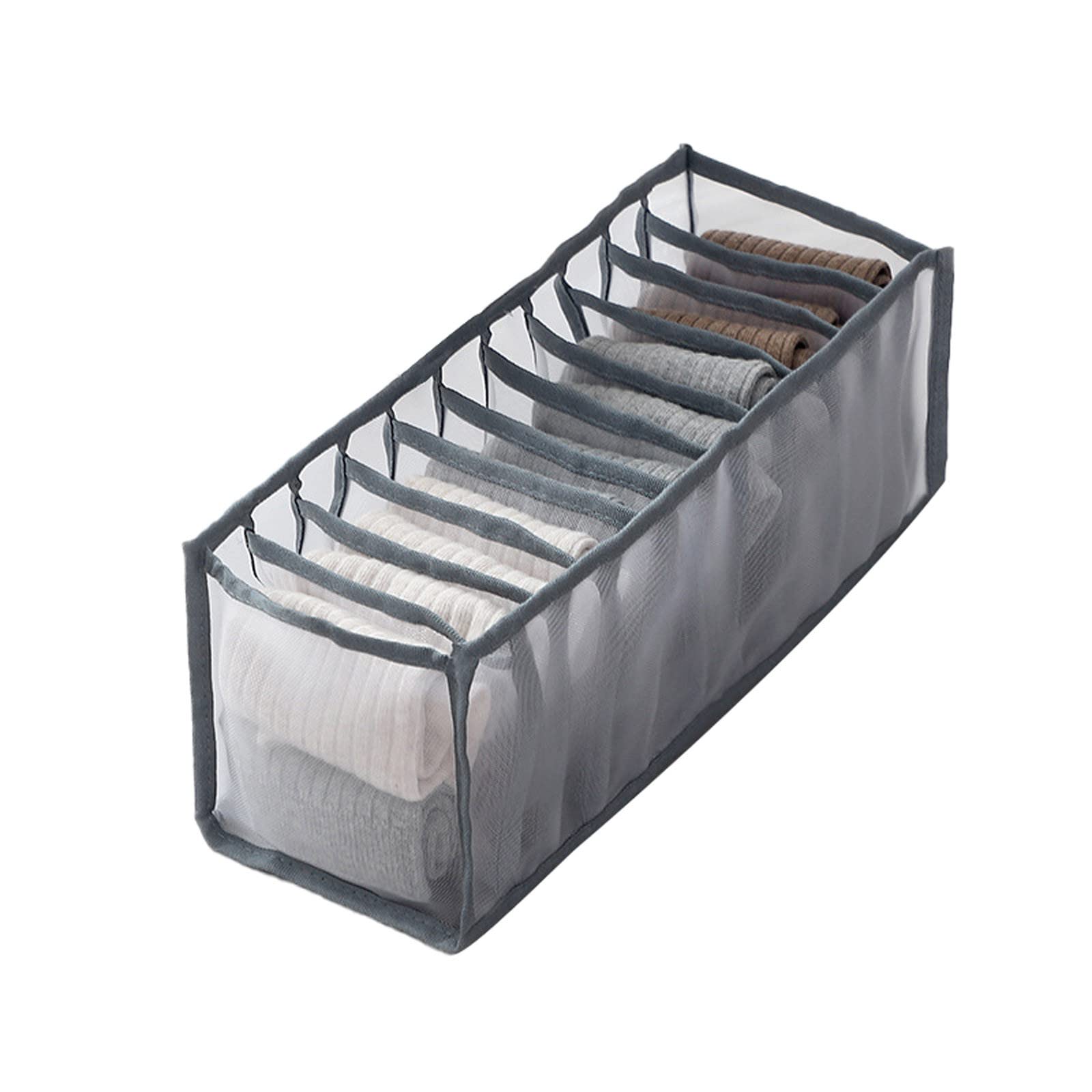 Underwear & Socks Storage Box - Drawer Organizer for Closet with Bra Compartment | Perfect for Bedroom, Travel & Laundry Organization