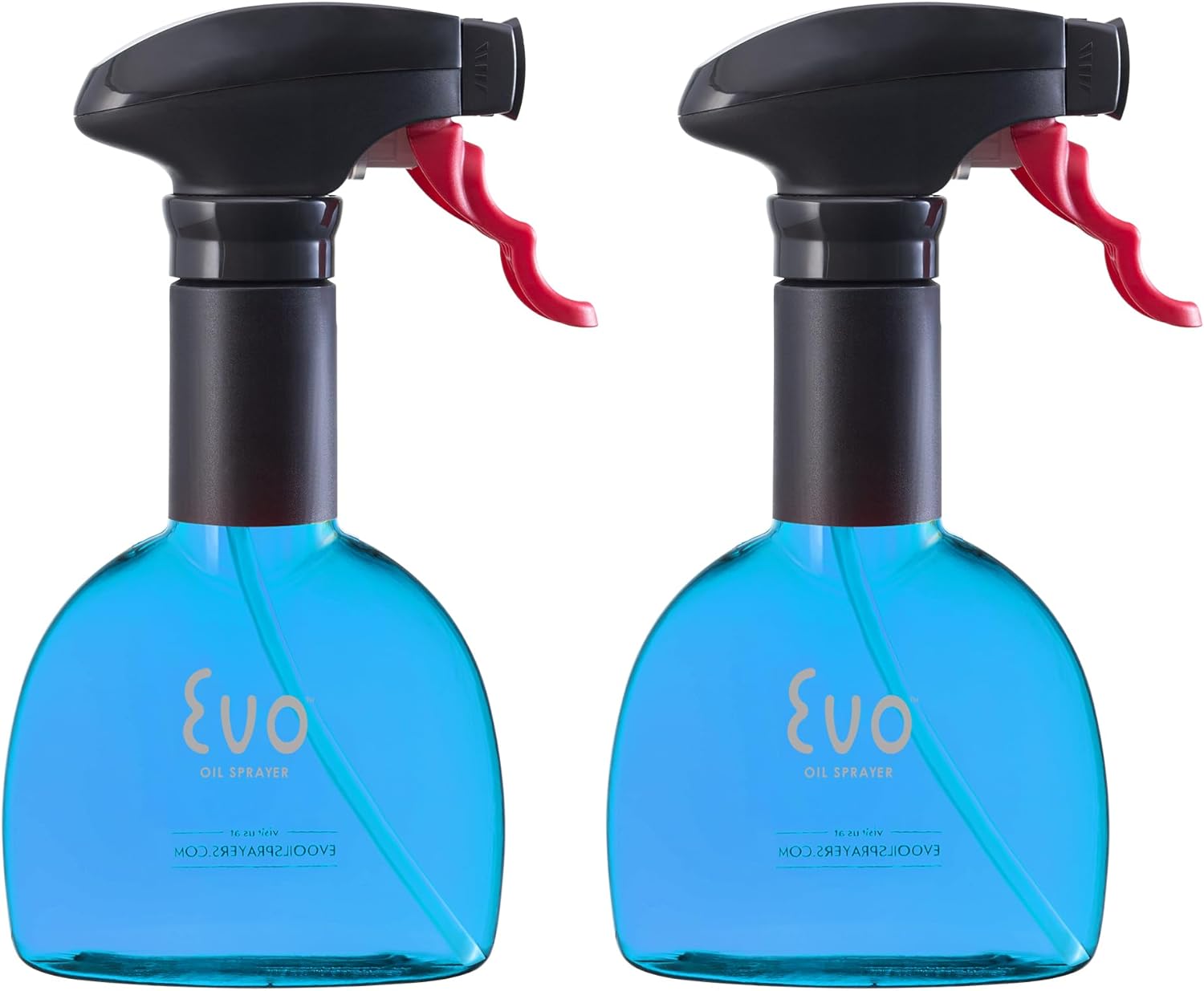 Premium EVO Oil Sprayer Set of 2 - 8oz Each - Non-Aerosol Mister for Healthy Cooking, Salad Dressing & Baking - BPA Free Kitchen Essential for Air Fryer, Grilling & Meal Prep