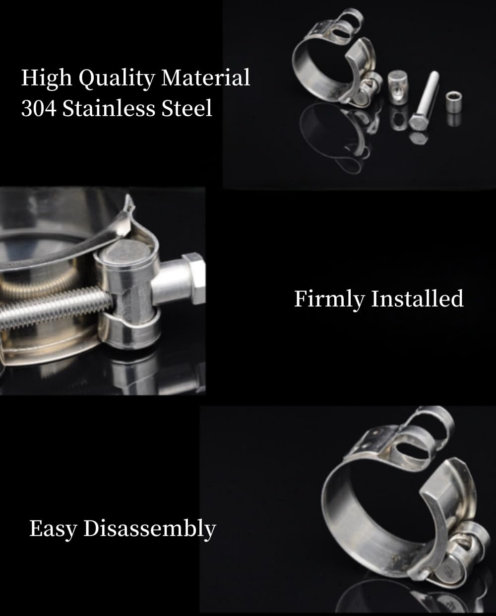 Heavy Duty 304 Stainless Steel T-Bolt Hose Clamp 20-22mm for Automotive & Marine Use