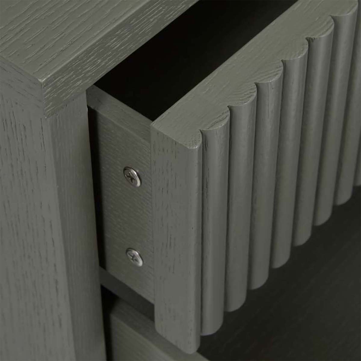 Benjamin Ripple Bedside Table - Modern Nightstand with Storage Shelf & USB Port - Perfect for Bedroom, Living Room, or Office Use
