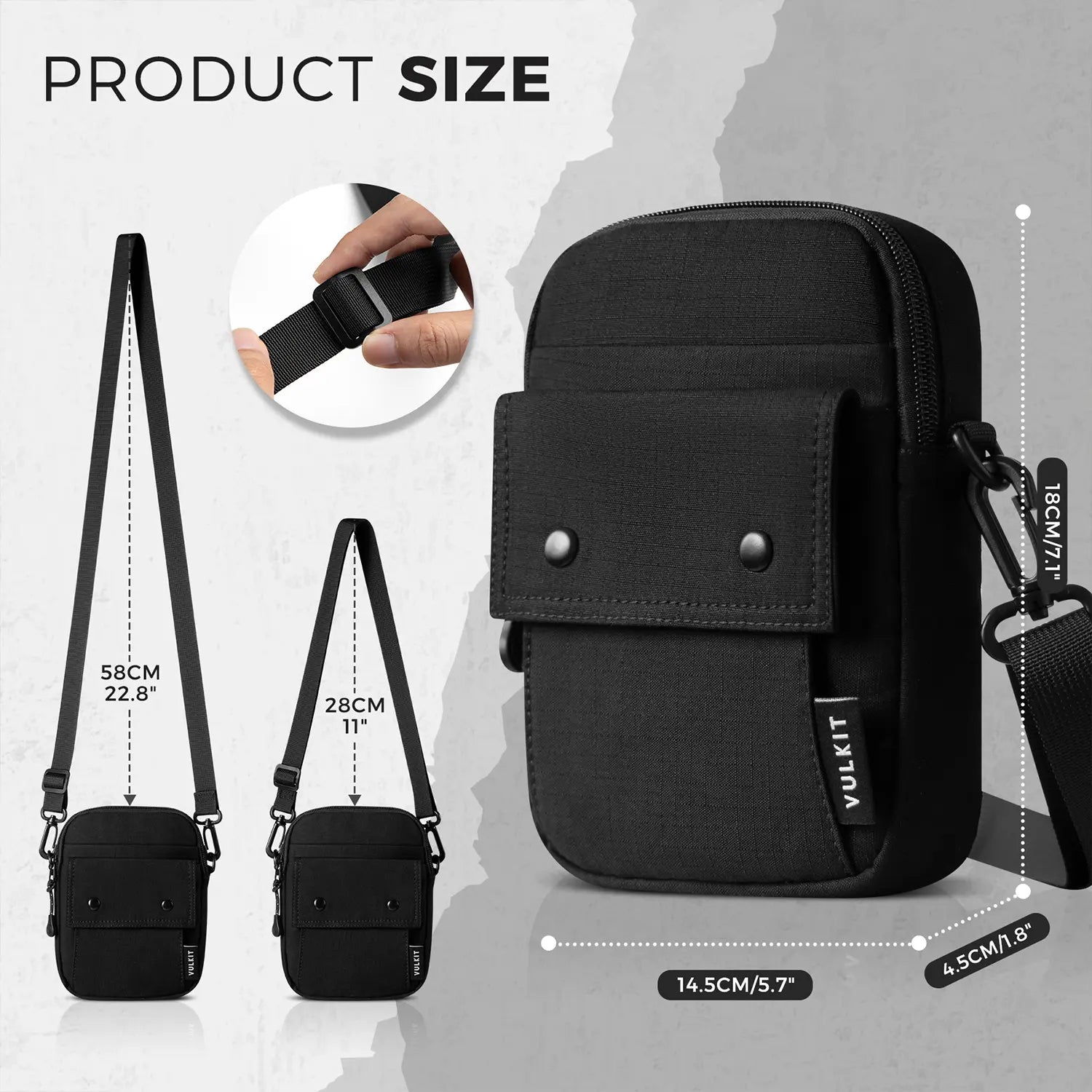 Anti-Theft RFID Blocking Phone Bag - Mini Messenger Purse with Adjustable Strap | Secure Travel & Commuting Essentials for Women & Men