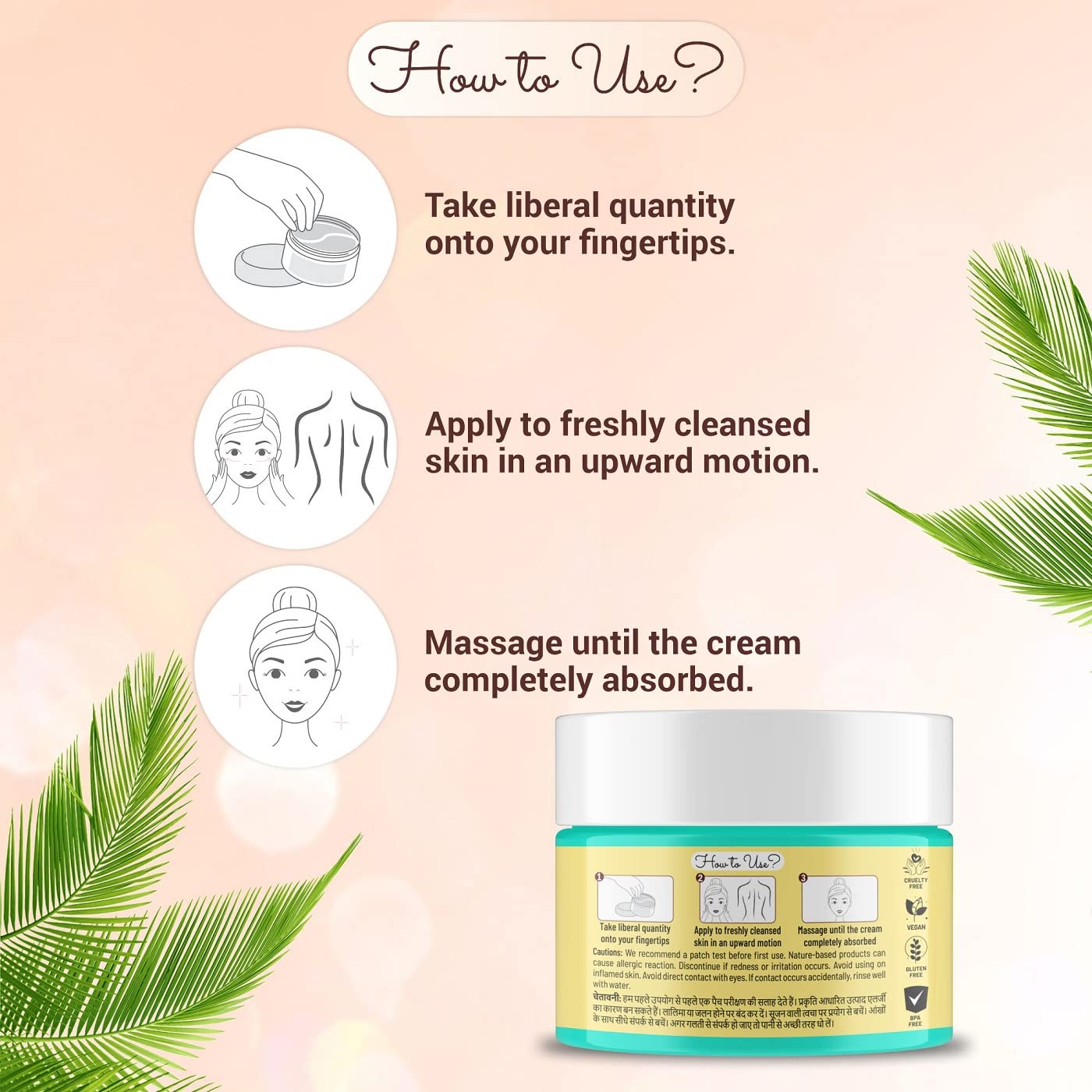 Nutrainix Organics Cold Cream with Sandalwood & Saffron | Brightening & Hydrating Face & Body Cream for All Skin Types | 200gm | Perfect for Dry Skin Care & Nighttime Moisturizing Routine