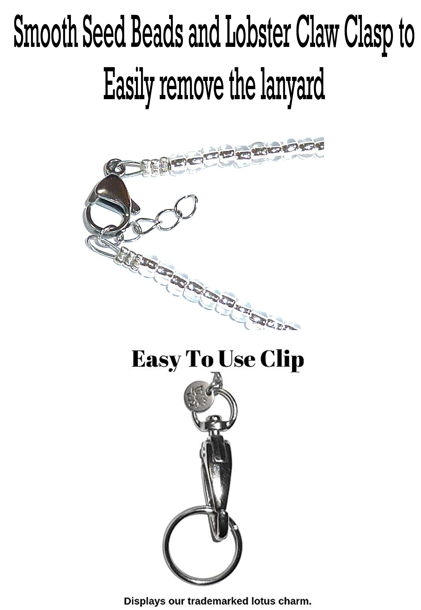 Artisan Beaded Lanyard for Women - Durable ID Badge Holder, Teacher Lanyard, Cruise Keychain & Phone Strap - Perfect for Work, Travel & Everyday Use