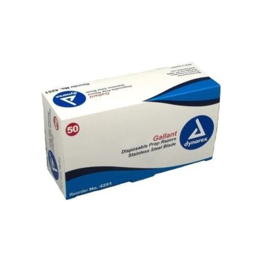 Gallant Prep Razors - 50 Count Box | Premium Shaving Blades for Men & Women | Smooth & Comfortable Shave for Face, Legs & Body