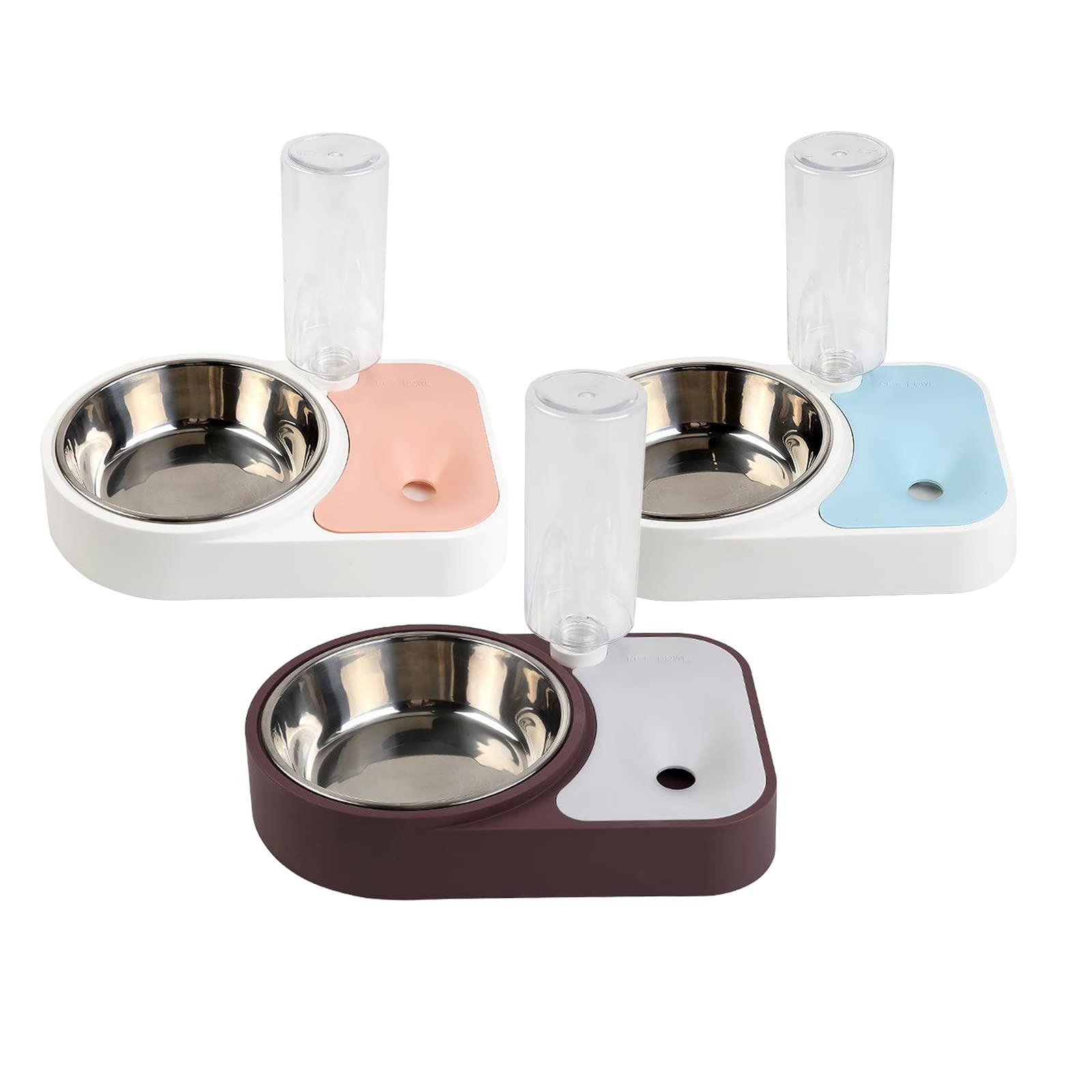 Automatic Pet Water & Food Bowl Set - SECRET DESIRE Dog Cat Bowls with Water Bottle Dispenser | Perfect for Home, Travel & Office Use