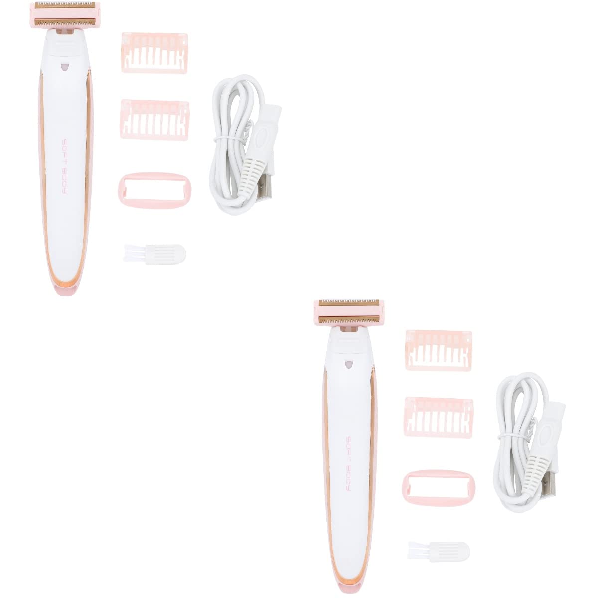 Professional Electric Hair Trimmer & Shaver for Men - 2-in-1 Head & Beard Grooming Kit with Splint White ABS Body - Perfect for Home, Travel & Salon Use