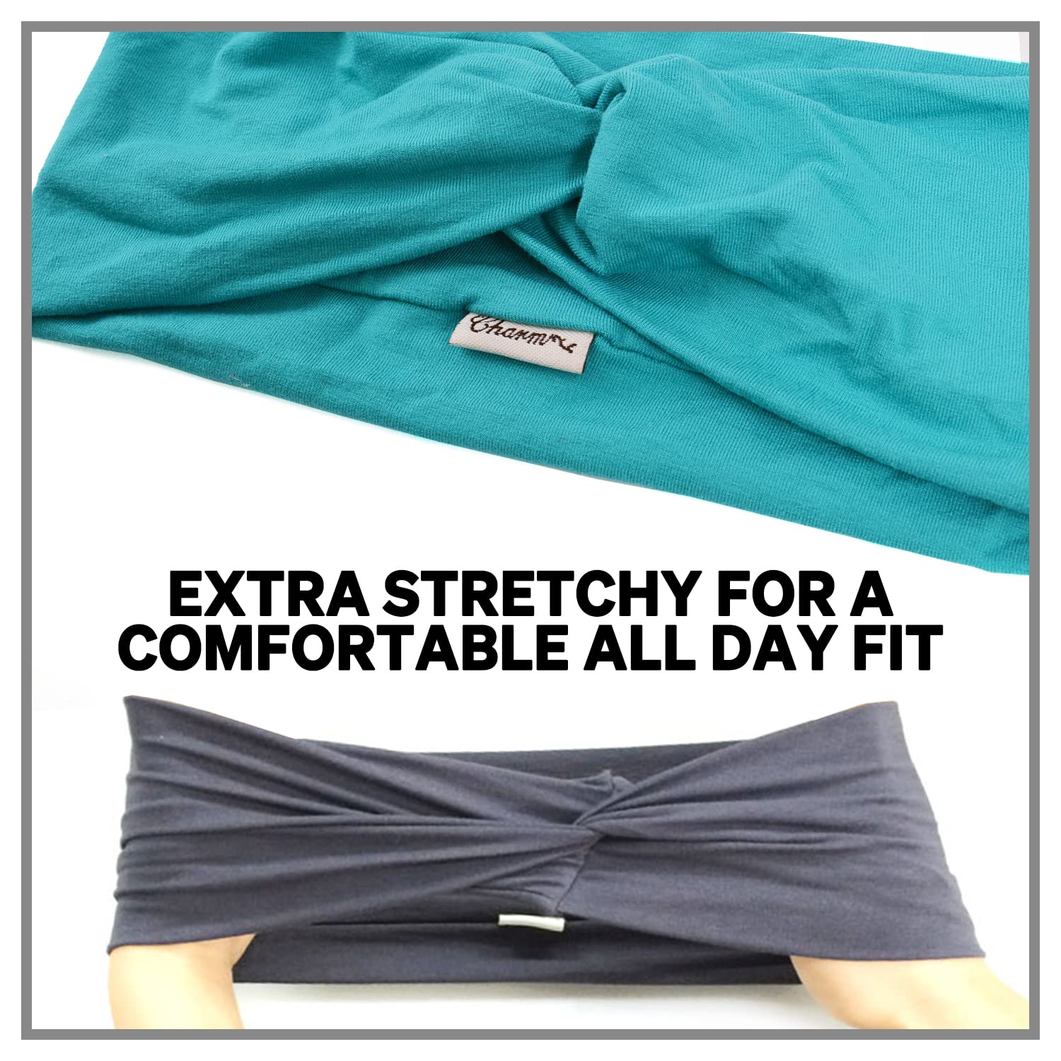Versatile Unisex Headband Hair Wrap for Women & Men - Soft Wide Gym Headband for Workouts, Yoga, Running & Casual Wear