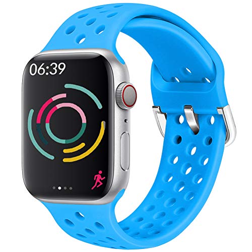 Hisri Compatible Apple Watch Bands 38mm 40mm 41mm 42mm 44mm 45mm 49mm - Soft Silicone Sport Strap for iWatch Ultra SE Series 8/7/6/5/4/3/2/1 - Breathable Waterproof Wristband for Men & Women - Perfect for Gym, Running, Swimming & Daily Wear