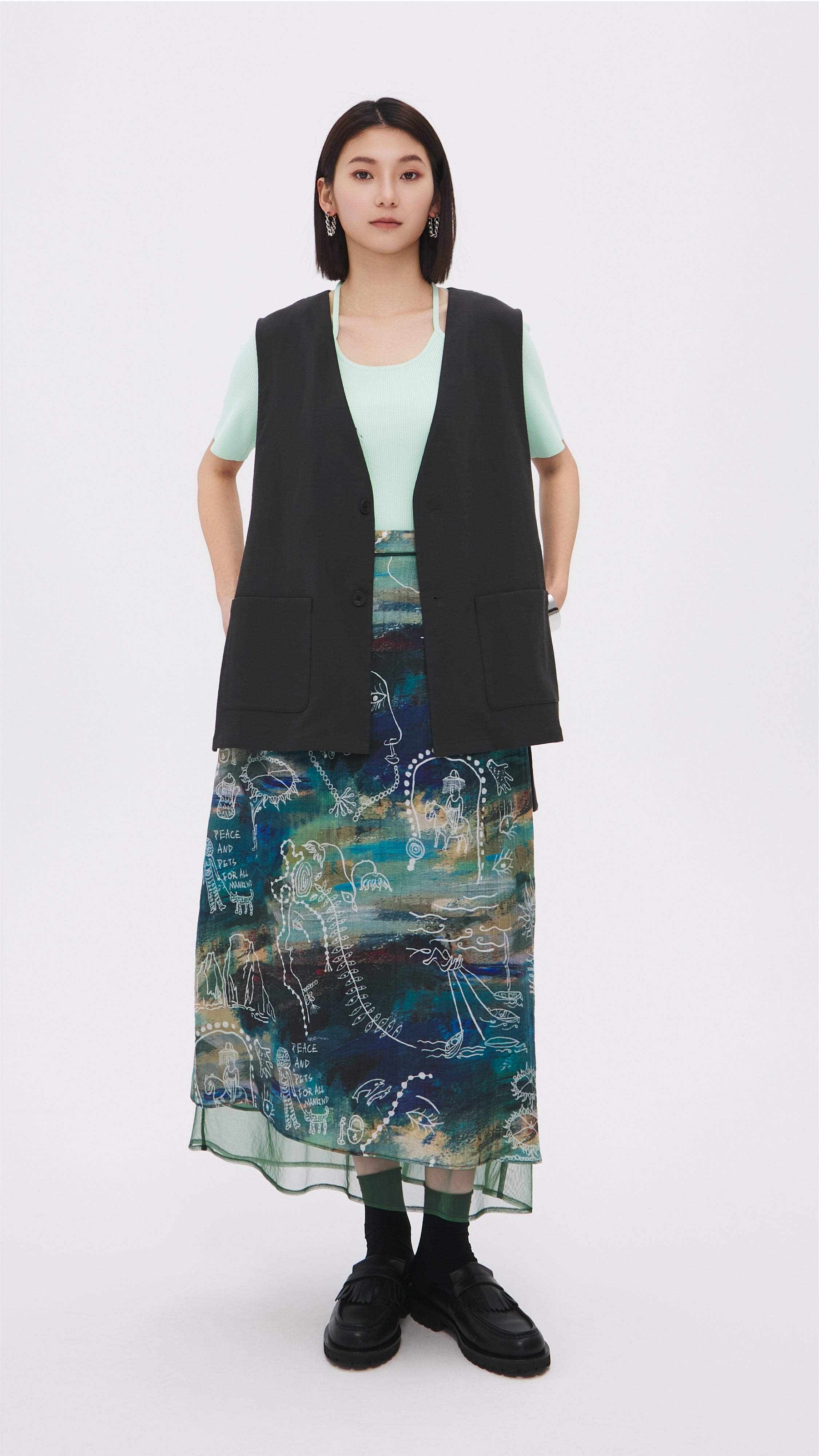 Stylish Waistcoat with Side Slits for Men & Women - Trendy Formal & Casual Vest for Office, Wedding & Everyday Wear