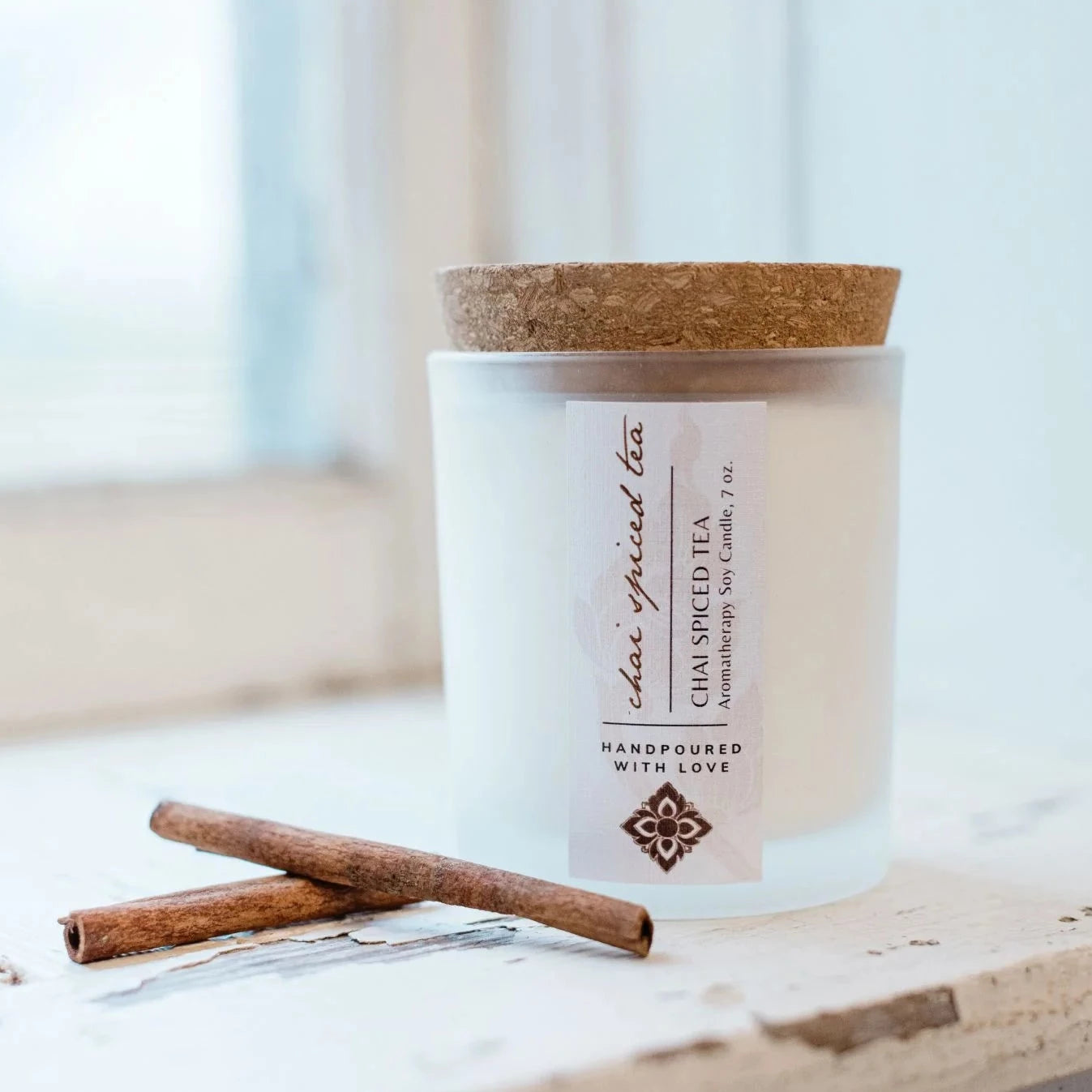 Chai Spiced Tea Soy Aromatherapy Candle - Relaxing & Cozy Scent for Home, Yoga & Meditation - Natural Soy Wax Candle for Stress Relief & Aromatherapy