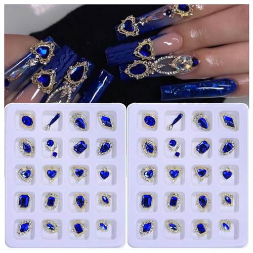 40PCS Sapphire Blue