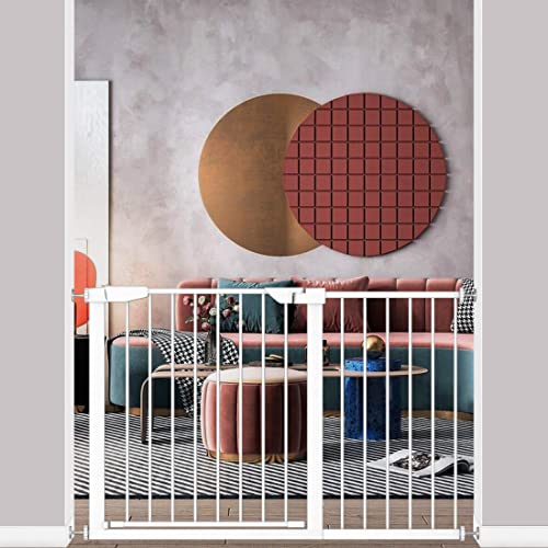 Extra Wide Baby Gate 46-48.8 Inches, Pressure Mounted Safety Gate for Doorways & Stairs - Walk Through Design for Kids & Pets - Perfect for Indoor Use in Homes with Toddlers or Dogs