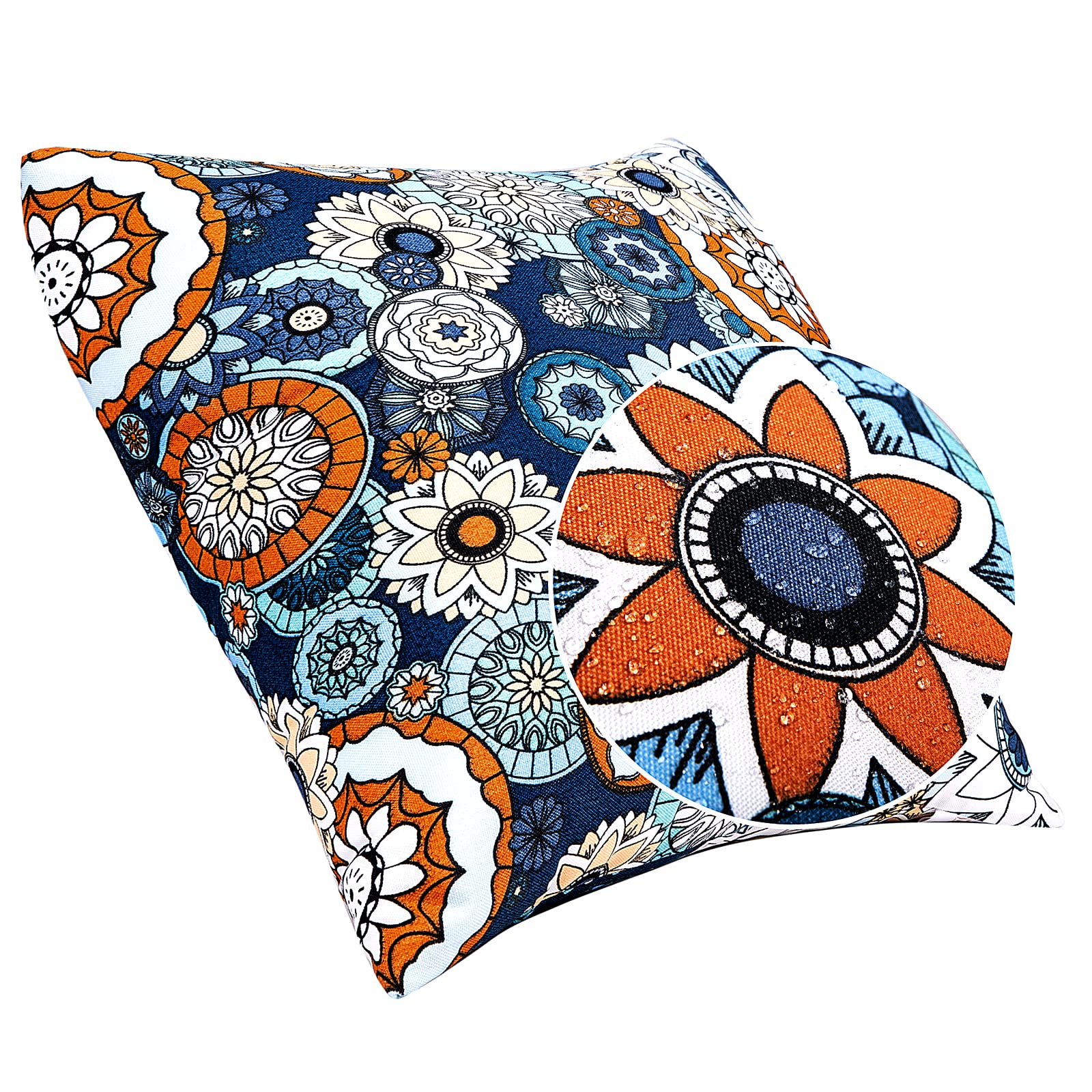 JMGBird Waterproof Outdoor Throw Pillows Set of 2 - 18×18 Inch Decorative Patio Cushions for Bed, Couch, Sofa & Garden Furniture | Perfect for Backyard, Poolside & Outdoor Living Spaces