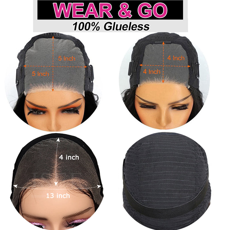 Eullair Short Curly Glueless Bob Wig | Lace Front Human Hair Wigs | Straight & Body Wave Lace Frontal Wig for Women | Perfect for Daily Wear, Cosplay & Special Occasions