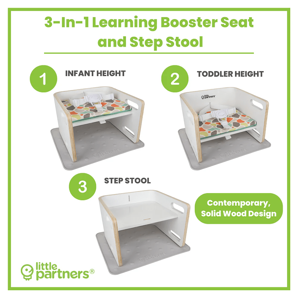 Little Partner 3-in-1 Learning Booster for Kids - ABCs, Numbers & Shapes Educational Toy - Perfect for Preschool Learning at Home & Classroom Activities
