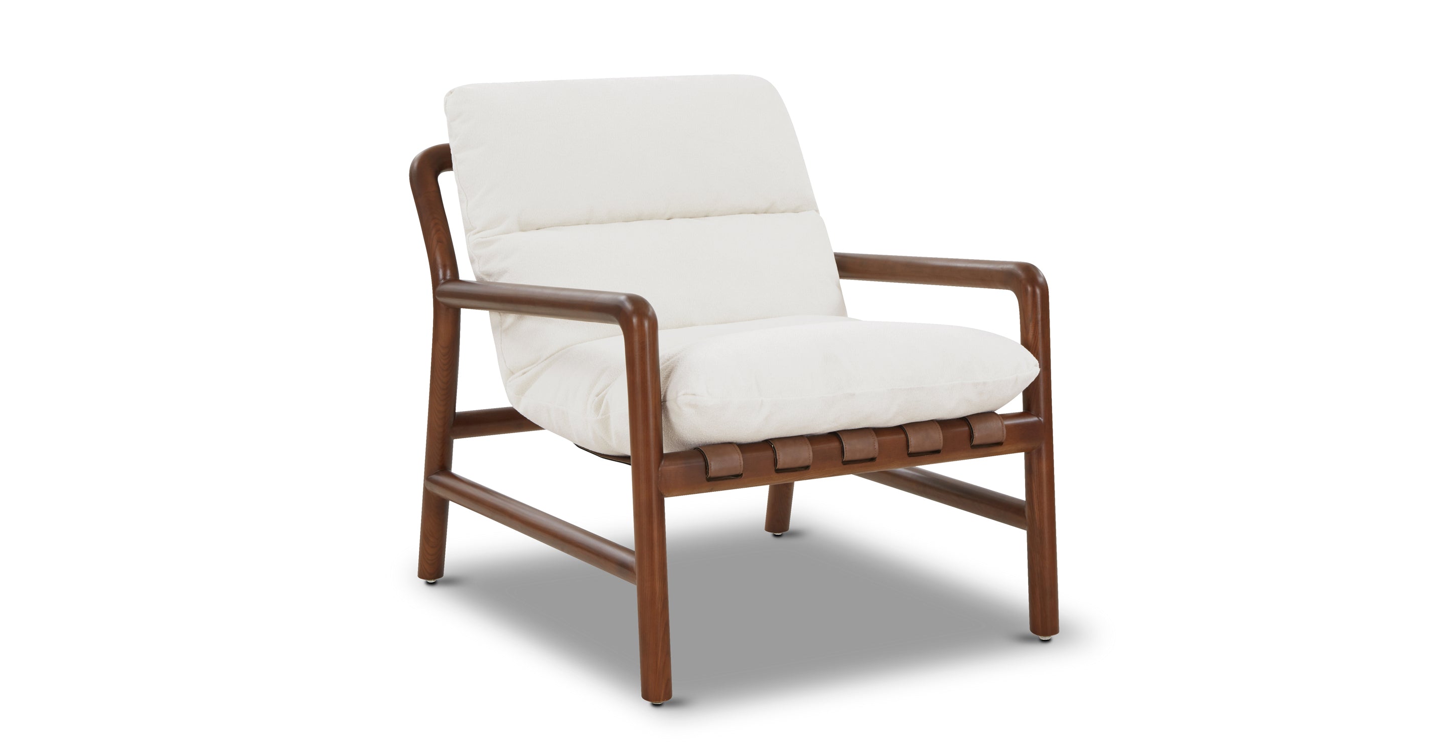 Pietras Modern Lounge Chair - Comfortable Mid-Century Accent Chair for Living Room, Bedroom & Office - Stylish Upholstered Armchair with Wooden Legs - Perfect for Relaxing, Reading & Decorating Your Home