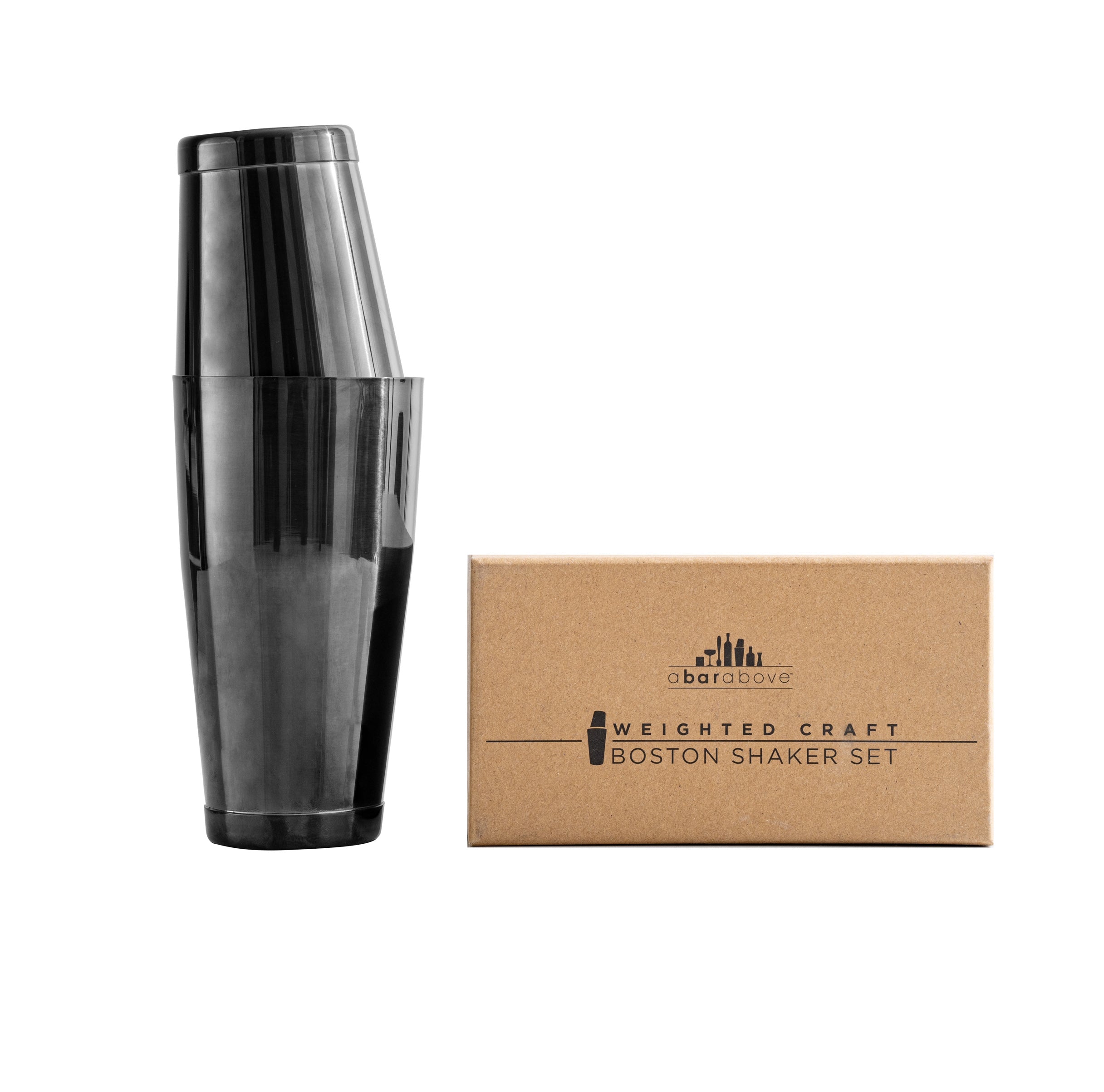 Premium Black Boston Cocktail Shaker Set - 28oz Bar Mixing Tin for Professional & Home Bartenders - Perfect for Mojitos, Margaritas & Martini Making