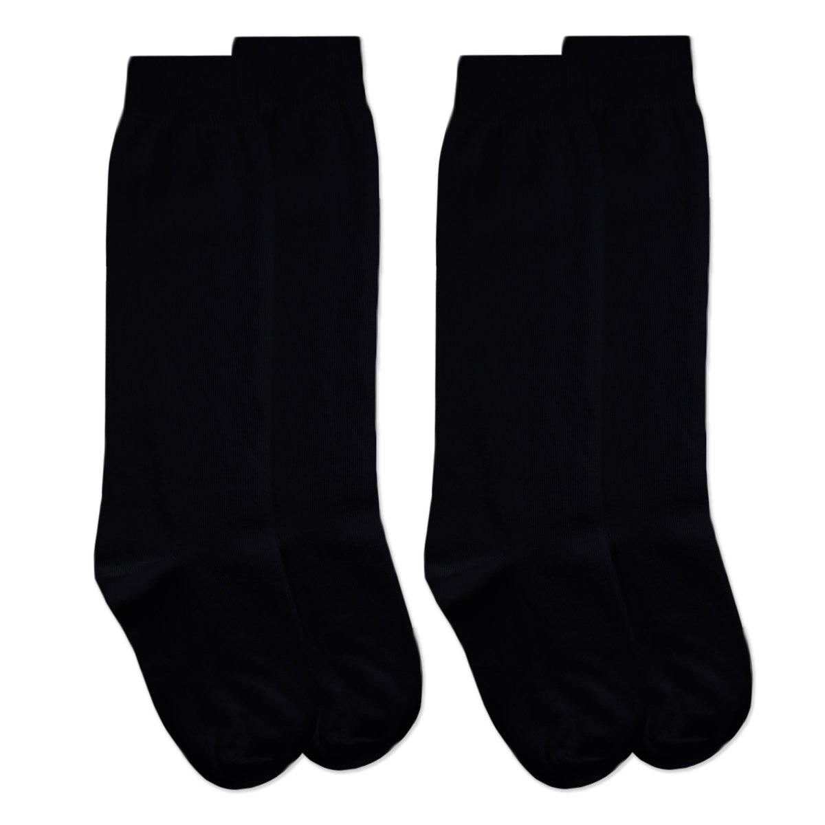 Jefferies Girls Knee High Cotton Socks for School Uniform - 2 Pair Pack - Comfortable & Durable for Daily Wear, Sports & Uniform Dress Code