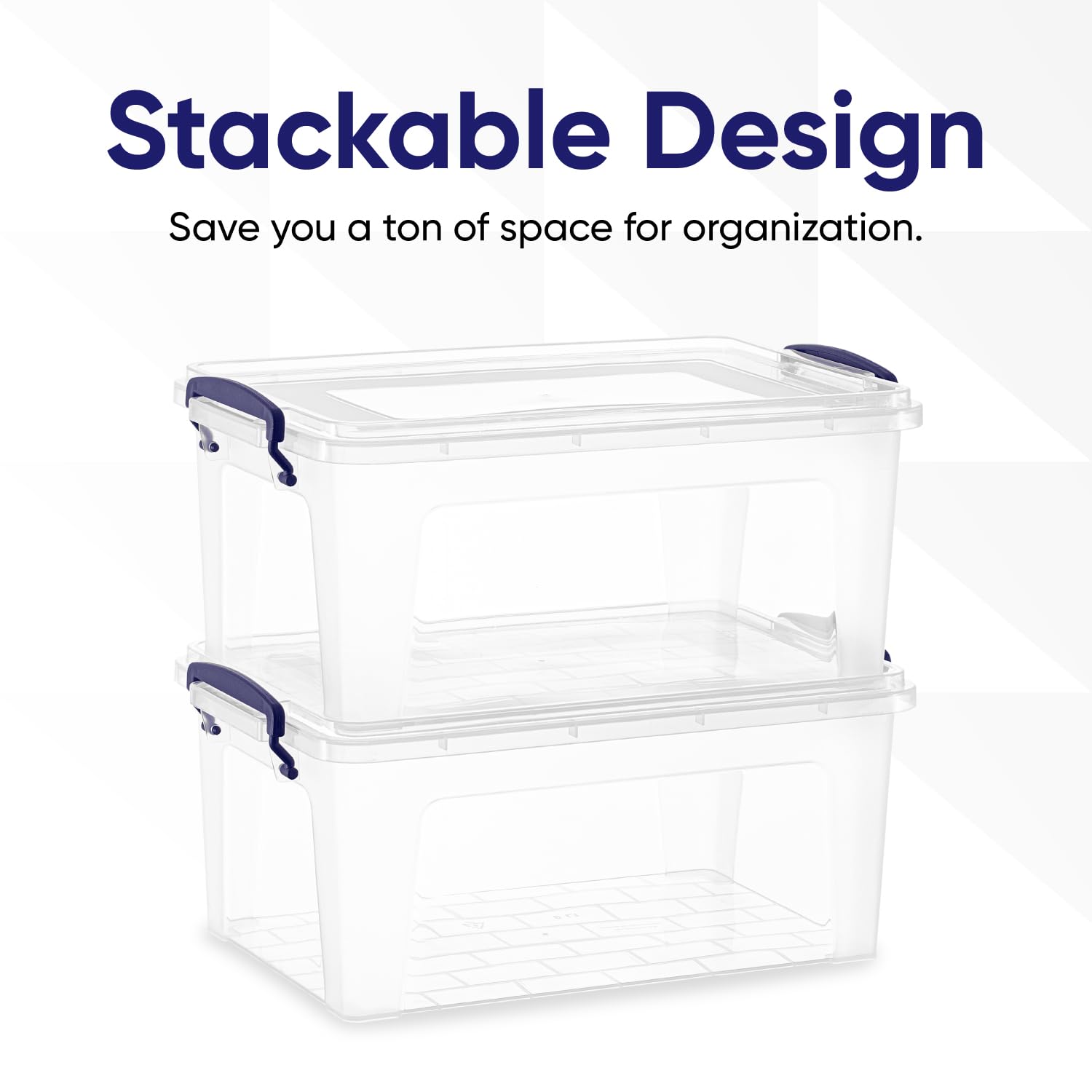 Superior Clear Plastic Storage Boxes with Lids - 12 Pack Stackable Organizer Bins (9.5 Quart) | BPA Free, Non-Toxic & Odorless | Perfect for Home Organization, Office Supplies, School & Dorm Room Storage | Ideal for Closet, Pantry, Toy & Craft Organization