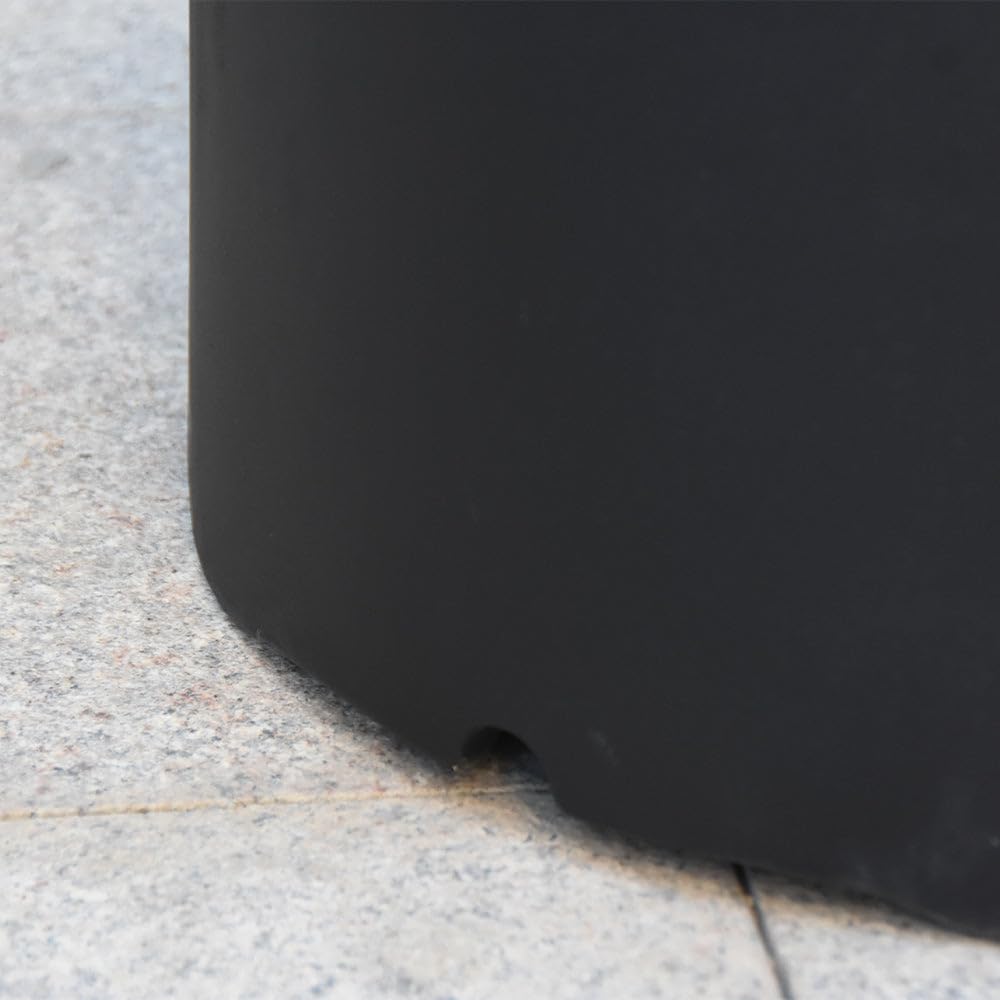 Elementi Modeno Black Propane Tank Cover - 20 Inch Round Concrete Fire Pit Accessory & Outdoor Side Table - Fits Standard 20 lb Tank - Perfect for Patio, Deck, and Backyard Hideaway