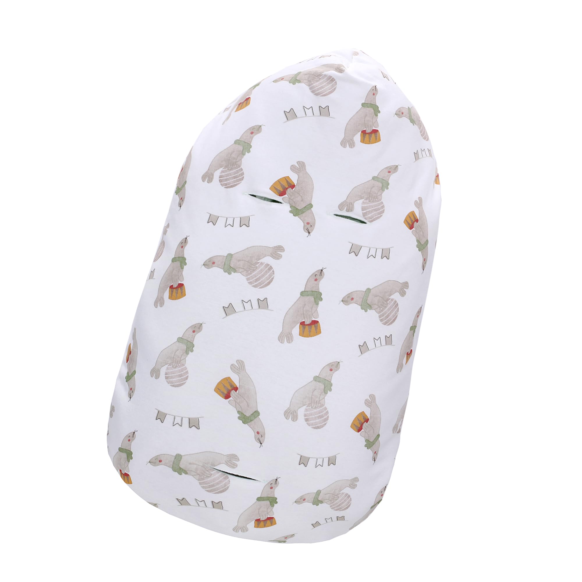 Miracle Baby Car Seat Cover - Soft Cotton Swaddle Blanket for Newborns 6-12 Months (Sea Lion) - Perfect for Travel & Stroller