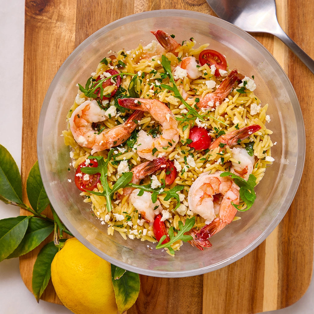 Delicious One Pot Orzo with Shrimp Recipe - Easy Mediterranean Pasta Dish for Quick Weeknight Dinners & Family Gatherings