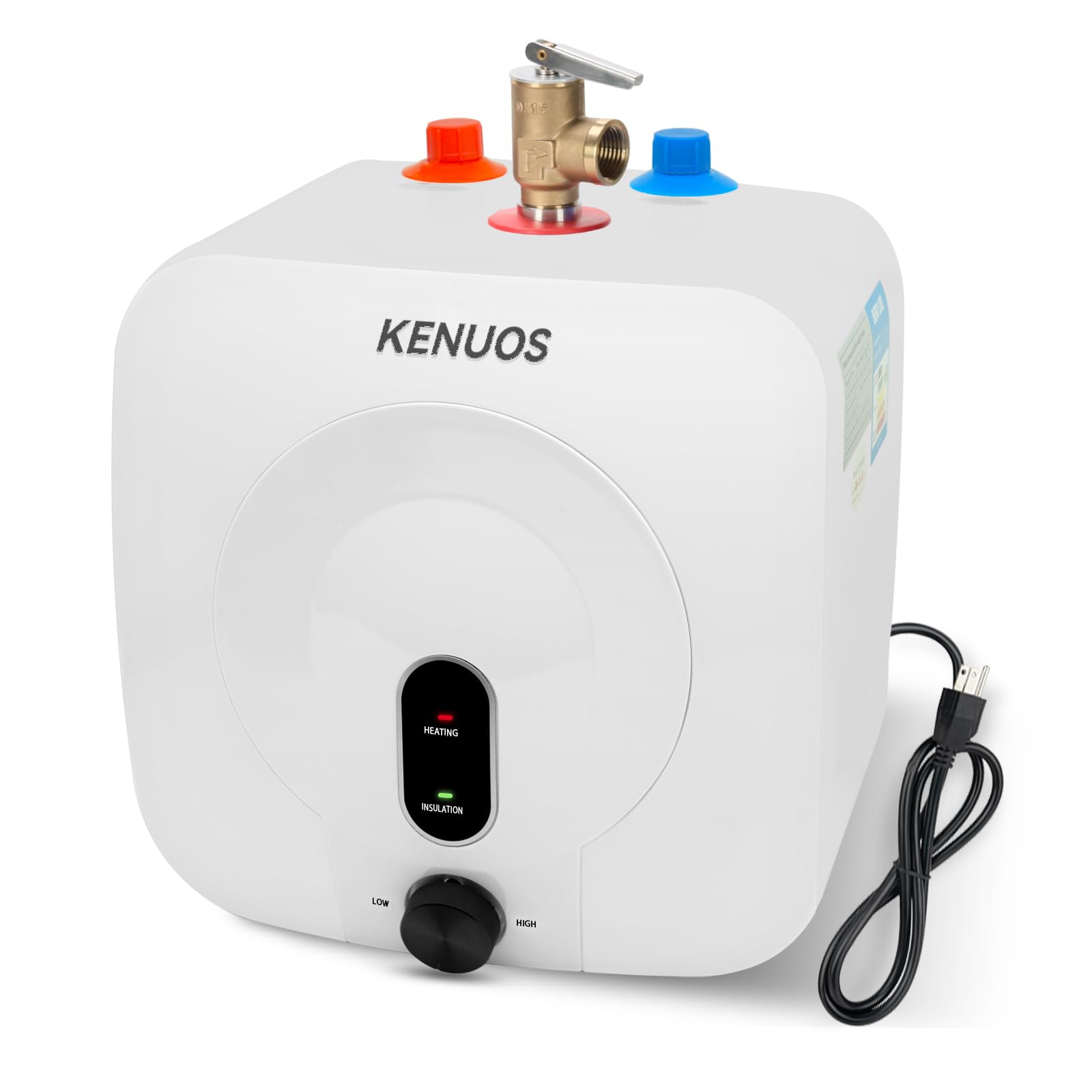 2.5 Gallon Mini Tank Water Heater - Under Sink Instant Hot Water System, 1500W 120V Compact Electric Water Heater with 1/2