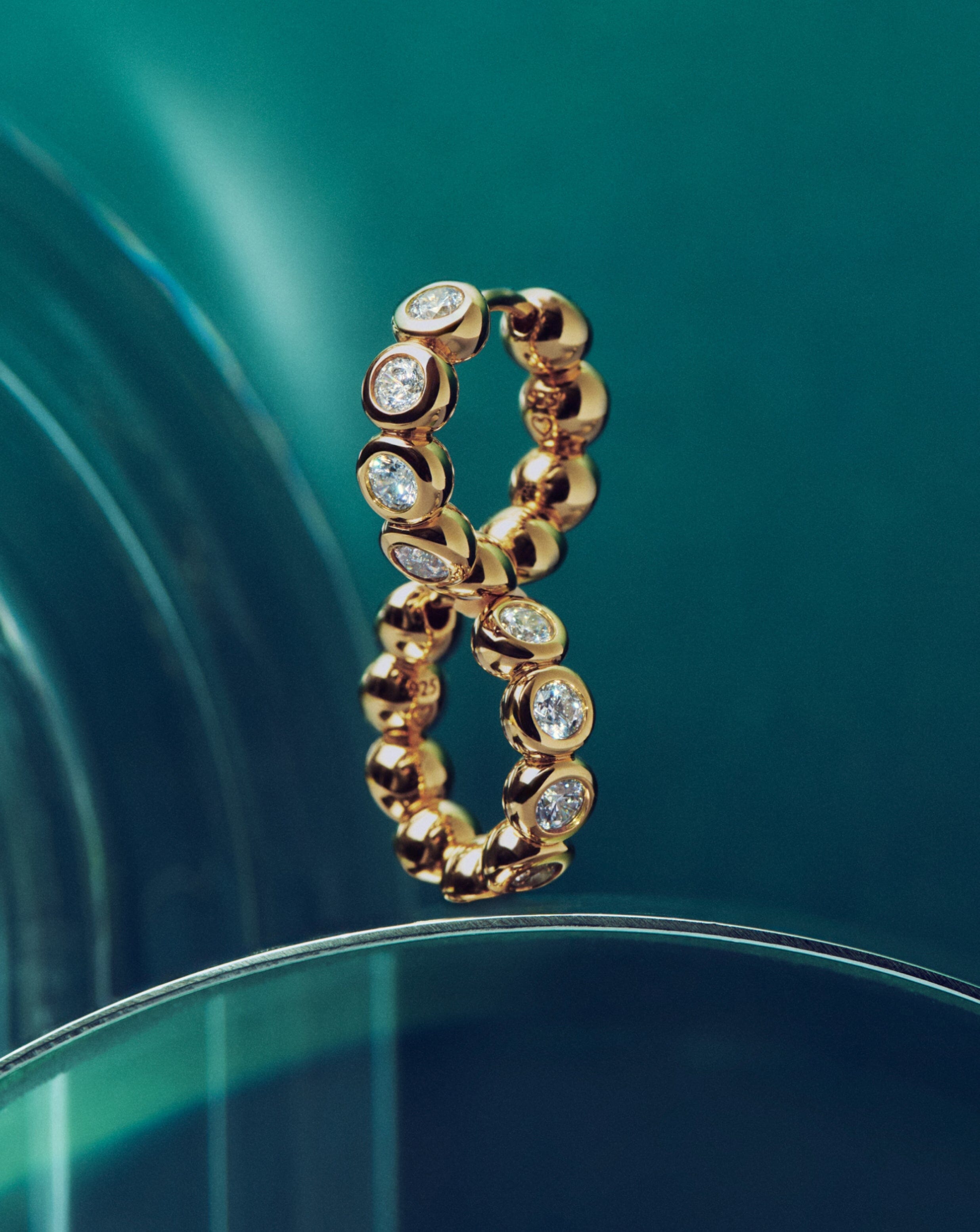 18k Gold Vermeil Cubic Zirconia Tennis Small Hoop Earrings for Women - Elegant Everyday Jewelry for Work, Date Night & Special Occasions