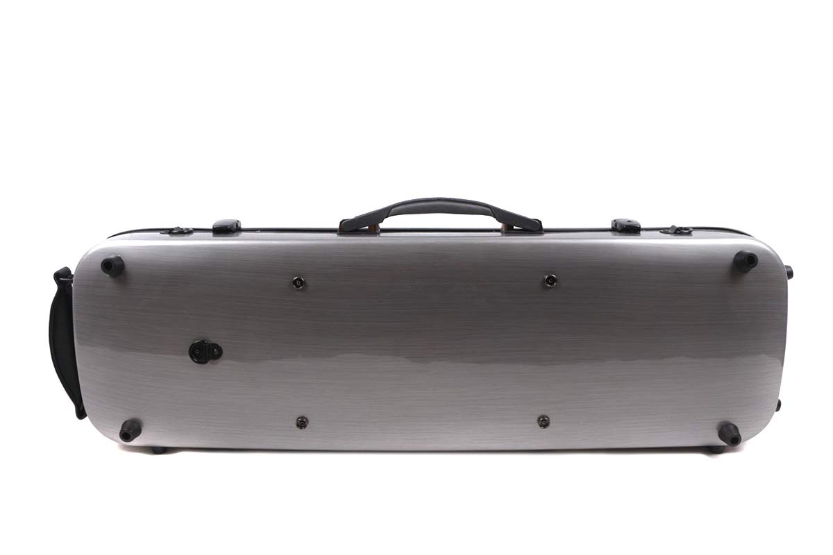 Premium Carbon Fiber Full Size 4/4 Violin Case - Lightweight Oblong Design with Soft Padding & Music Sheet Bag (Champagne Gold) | Perfect for Professional Musicians, Travel & Secure Storage