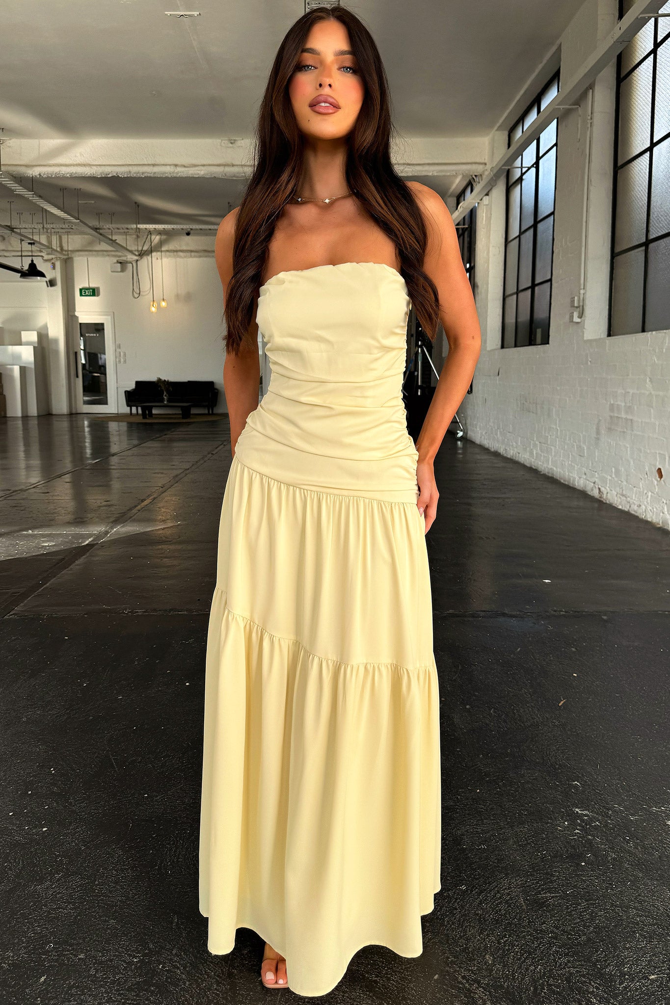 Charlotte Maxi Dress in Yellow - Flowy Summer Beach Dress for Women | Perfect for Vacations, Weddings & Casual Outings