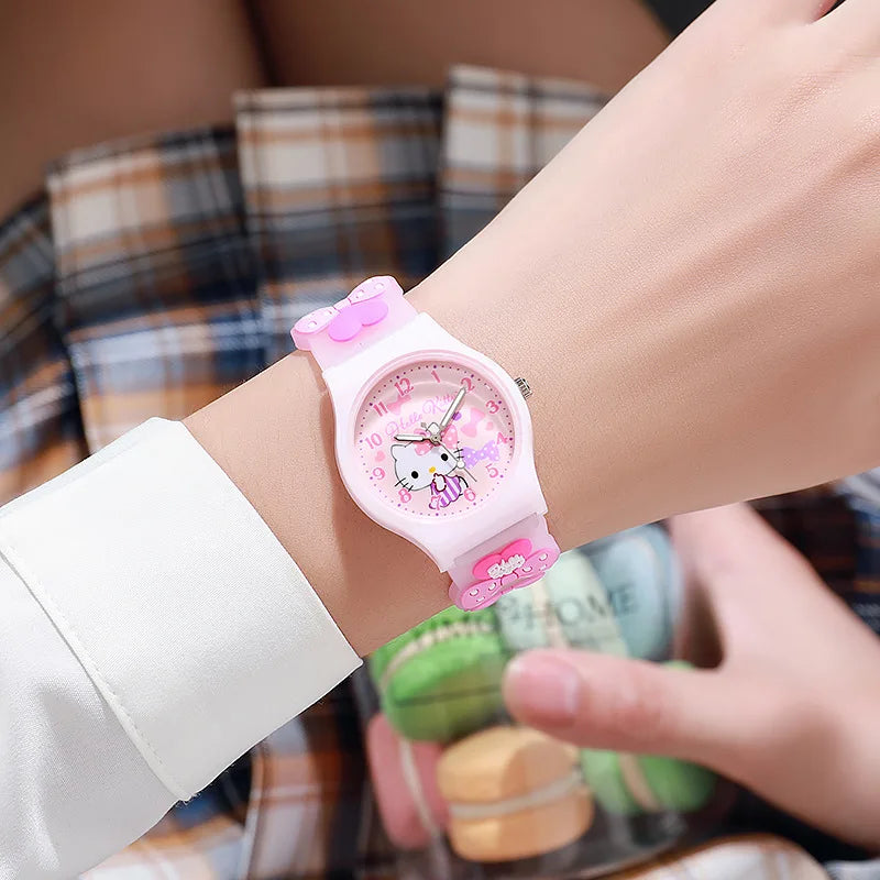 Sanrio Hello Kitty Anime Wrist Watch for Women & Girls - Cute Pink Digital Watch with Adjustable Band, Perfect for School, Work, and Everyday Fashion Accessory