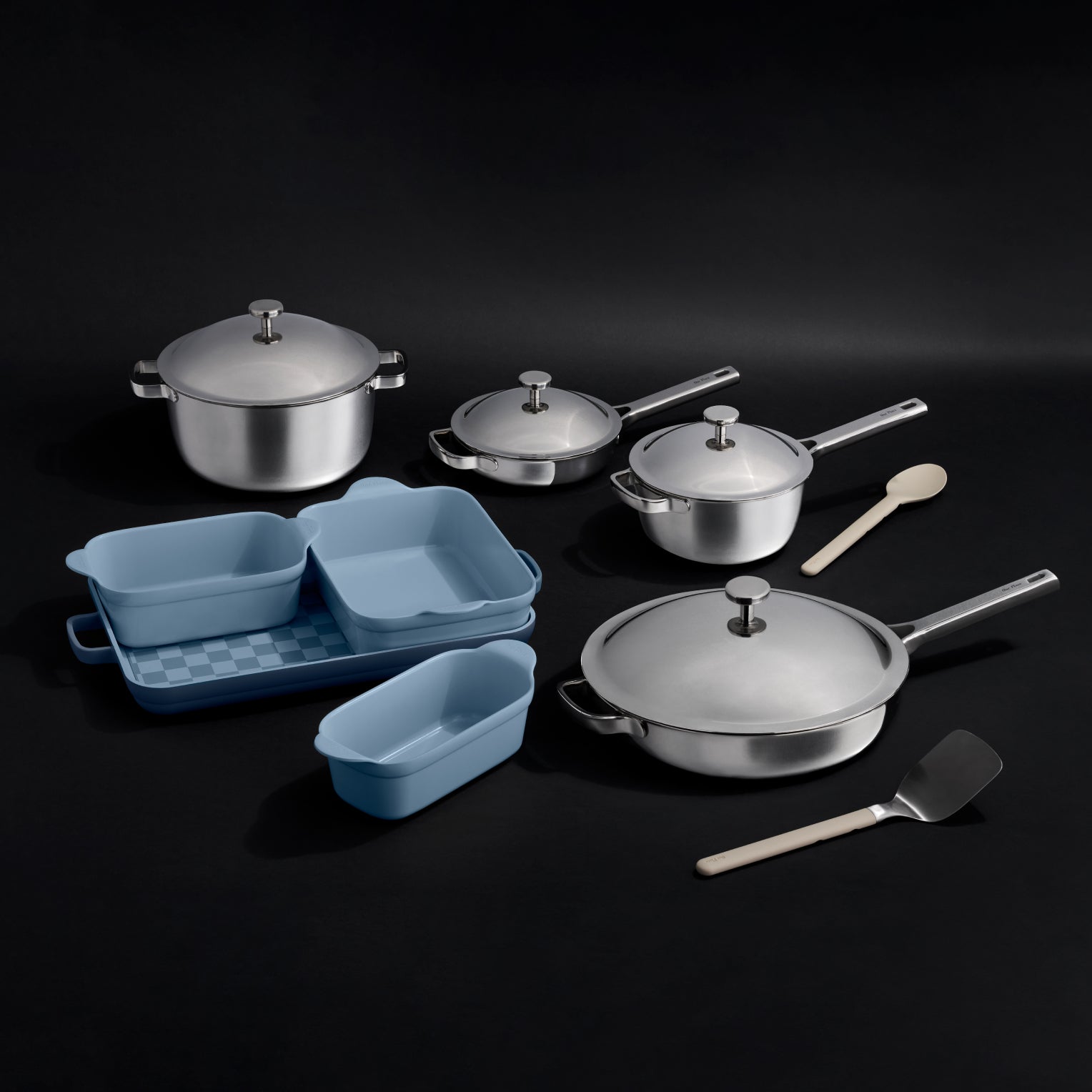 VIP Titanium Pro Complete 15-Piece Nonstick Cookware & Bakeware Set - Pots, Pans, Baking Sheets for Healthy Cooking, Frying, Roasting - Perfect for Home Chefs & Professional Kitchens