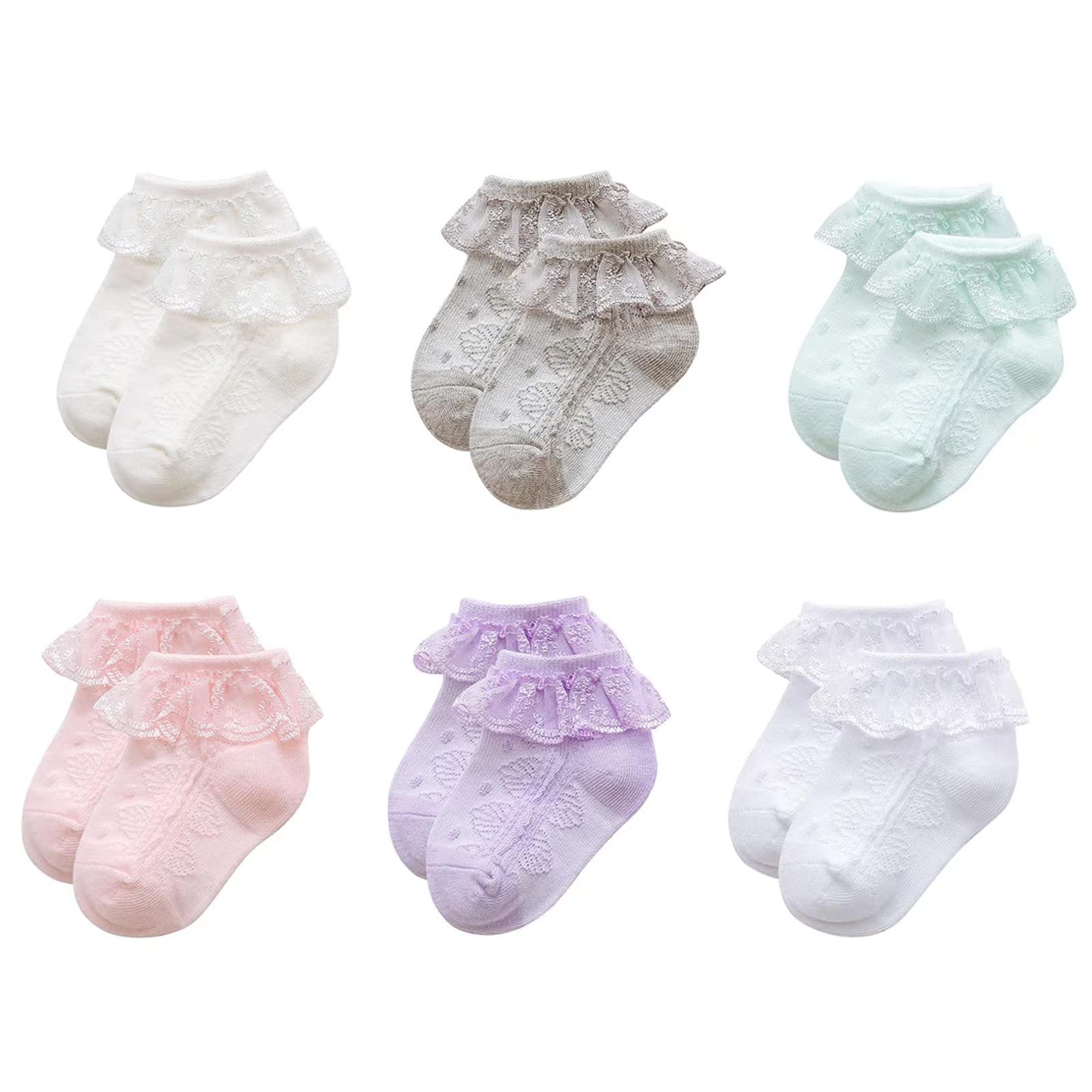 Soft Baby Girl Socks for Newborns & Toddlers - Cute Cotton Infant Socks for Everyday Wear, Playtime & Special Occasions